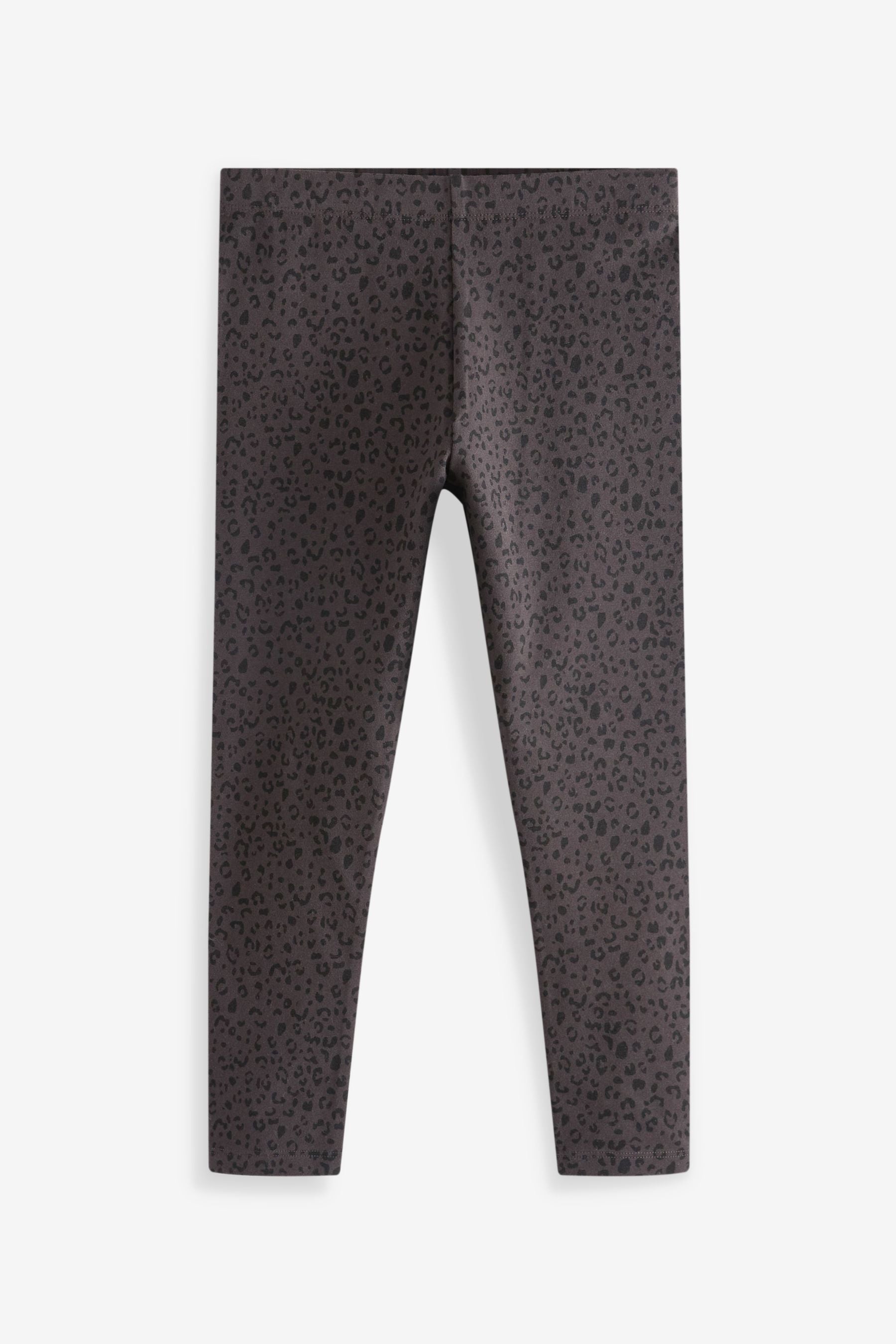 Black and Charcoal Grey Animal Print Leggings (3-16yrs)