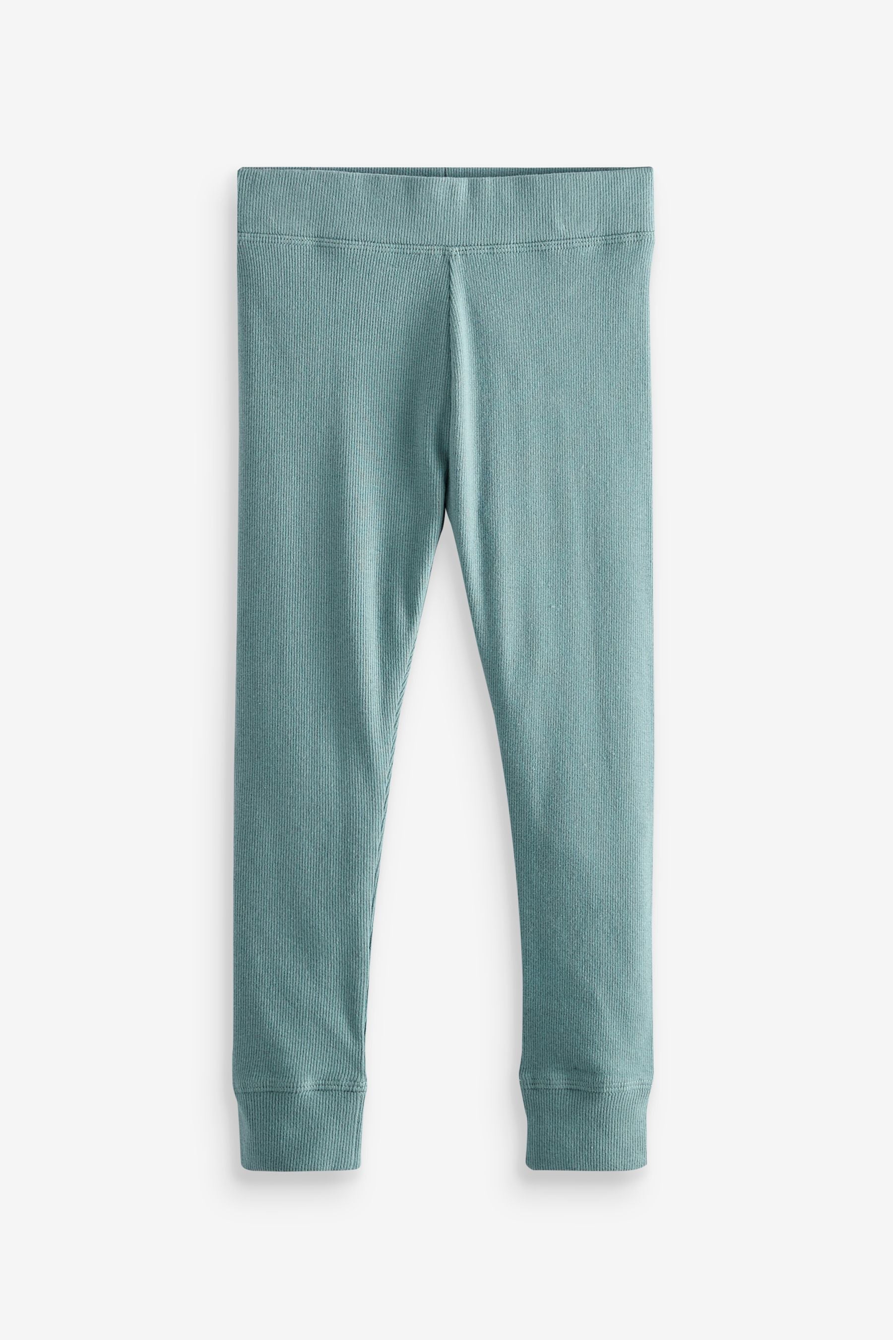 Mint Green Ribbed Leggings (3-16yrs)