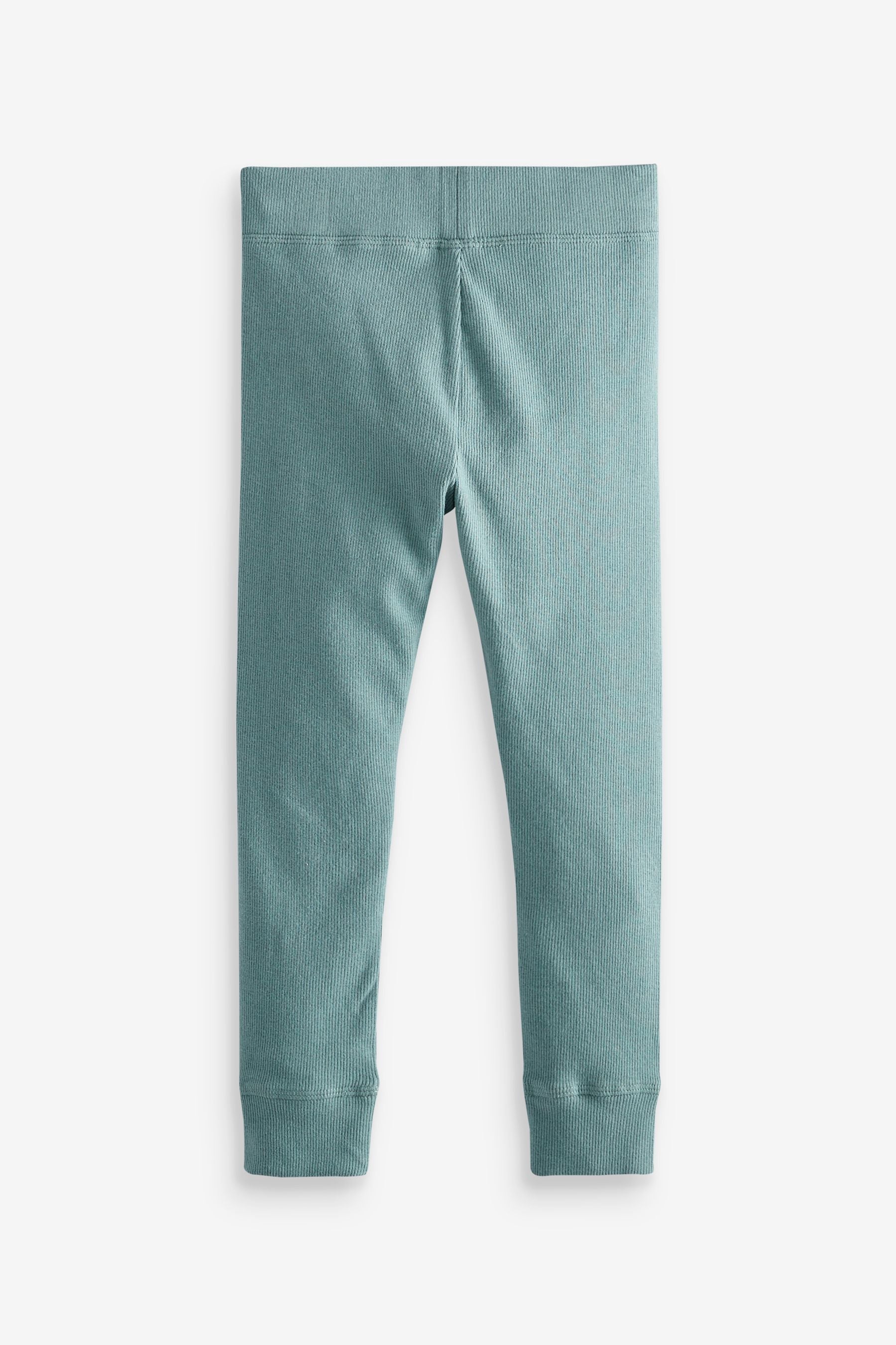 Mint Green Ribbed Leggings (3-16yrs)