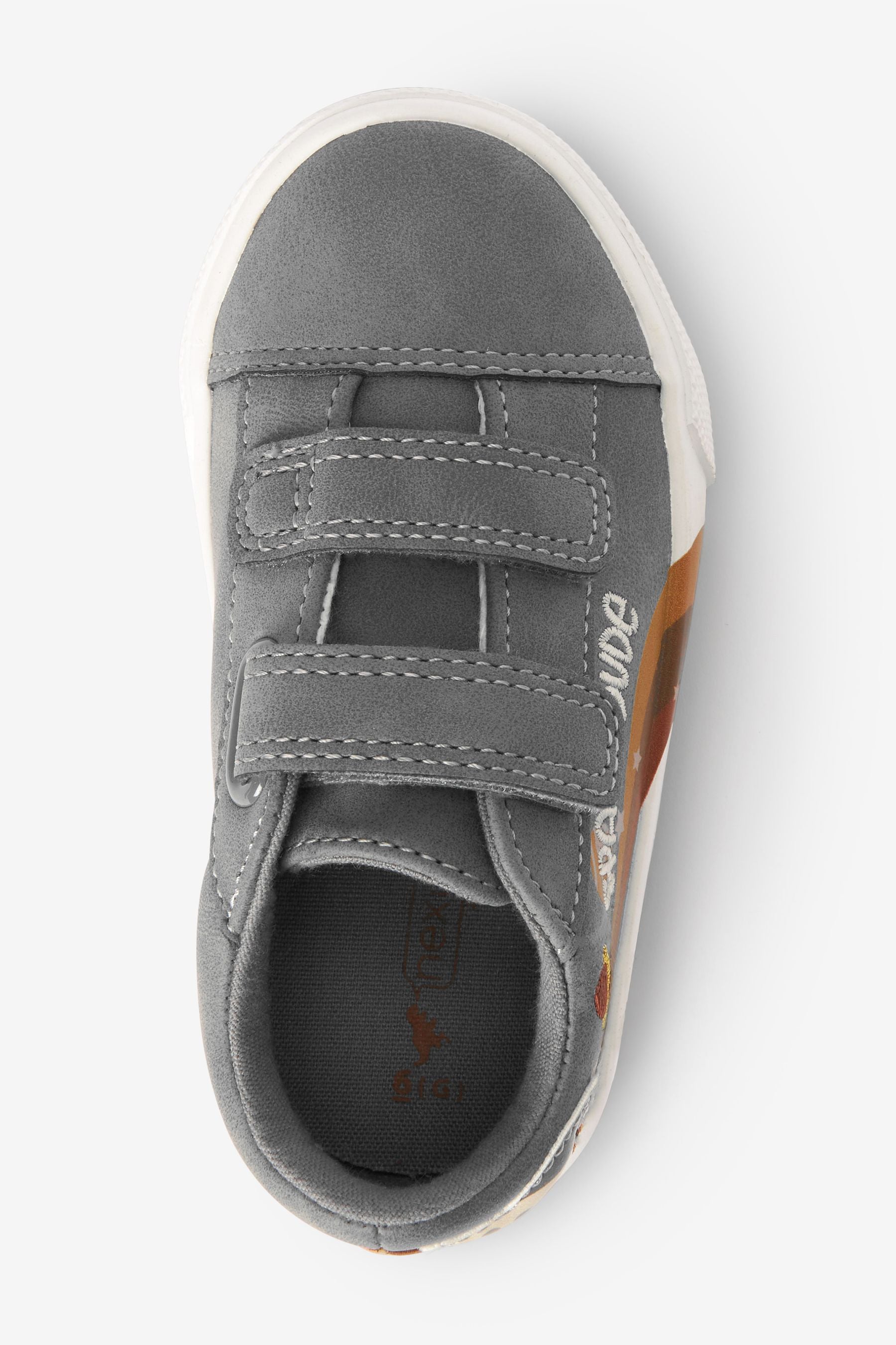 Mid Grey Rocket Strap Touch Fastening Shoes