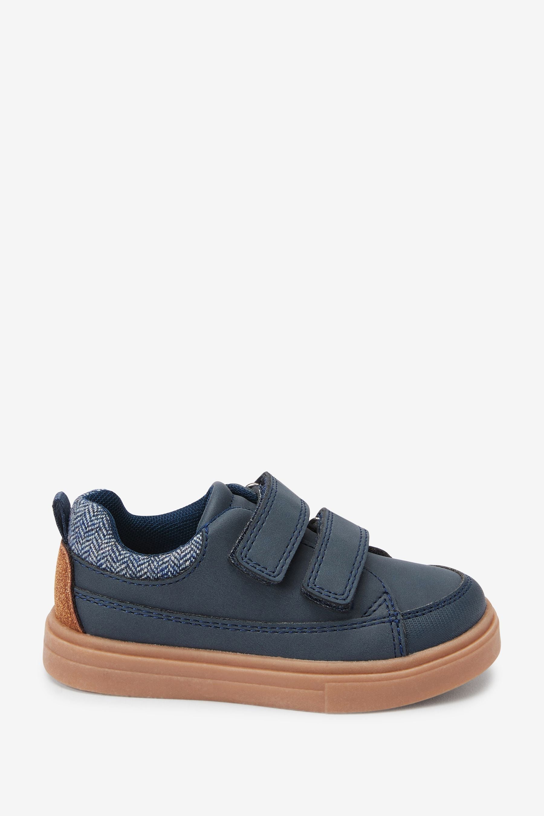 Navy Blue Smart Strap Touch Fastening Shoes