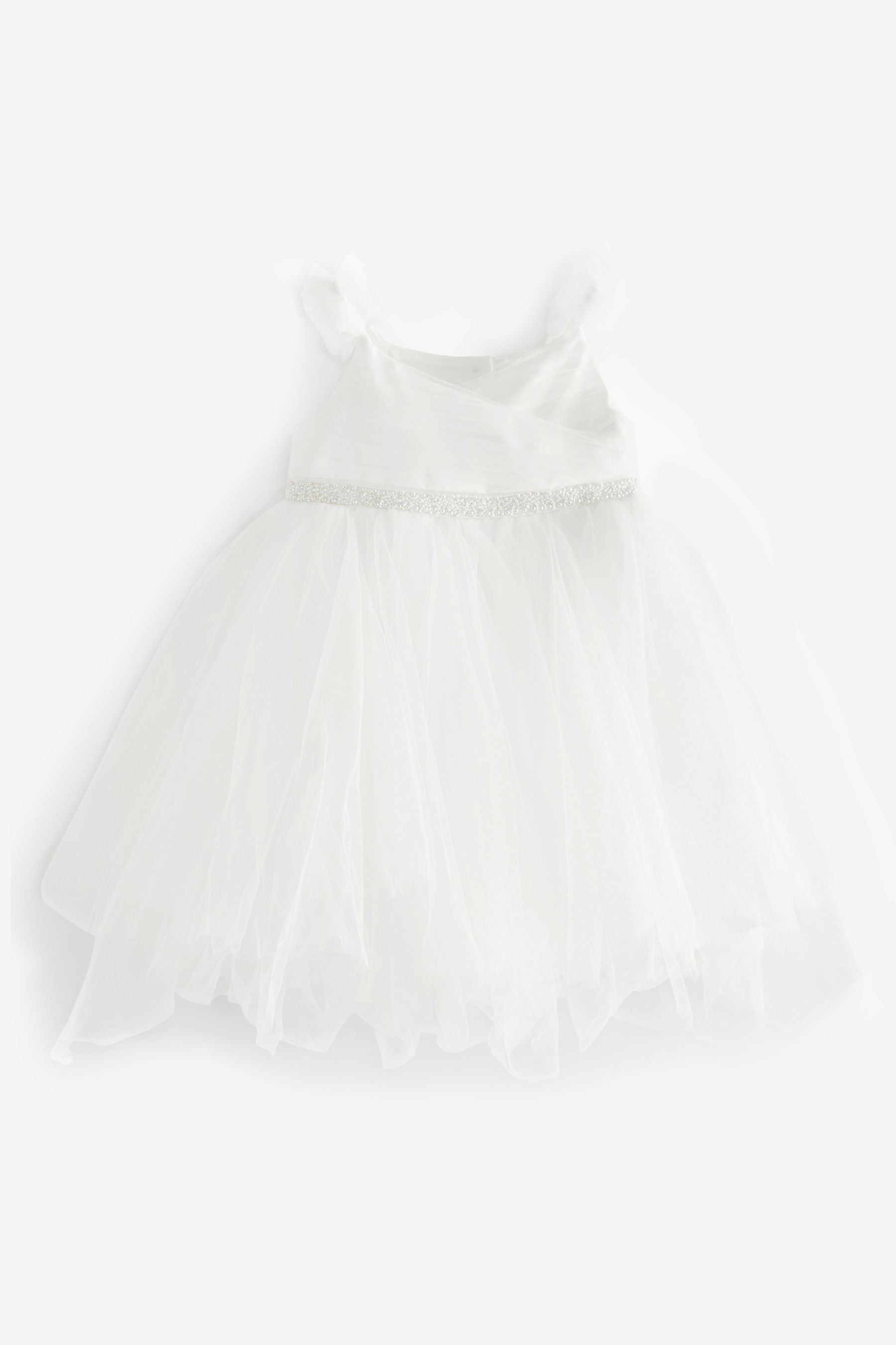 Ivory Cream Embellished Tulle Bridesmaid Dress (3mths-8yrs)