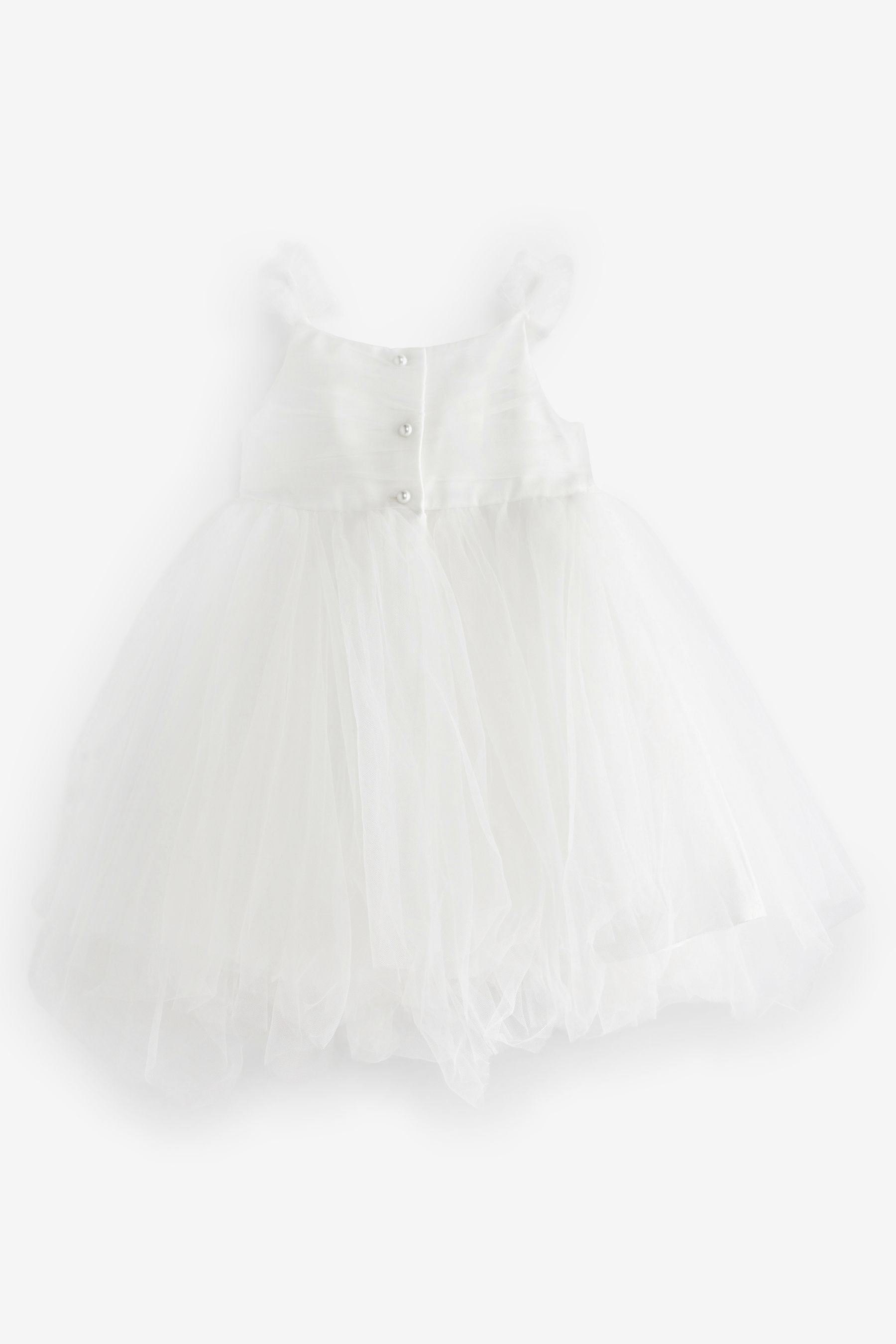 Ivory Cream Embellished Tulle Bridesmaid Dress (3mths-8yrs)