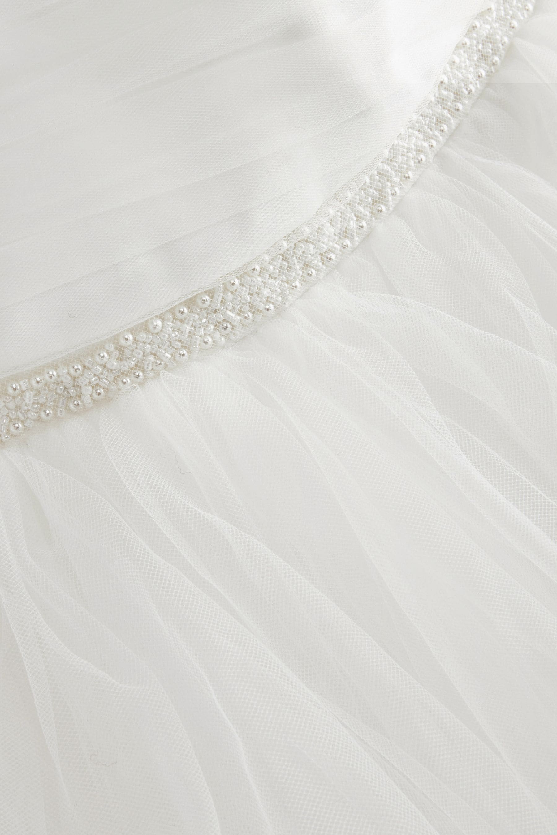 Ivory Cream Embellished Tulle Bridesmaid Dress (3mths-8yrs)