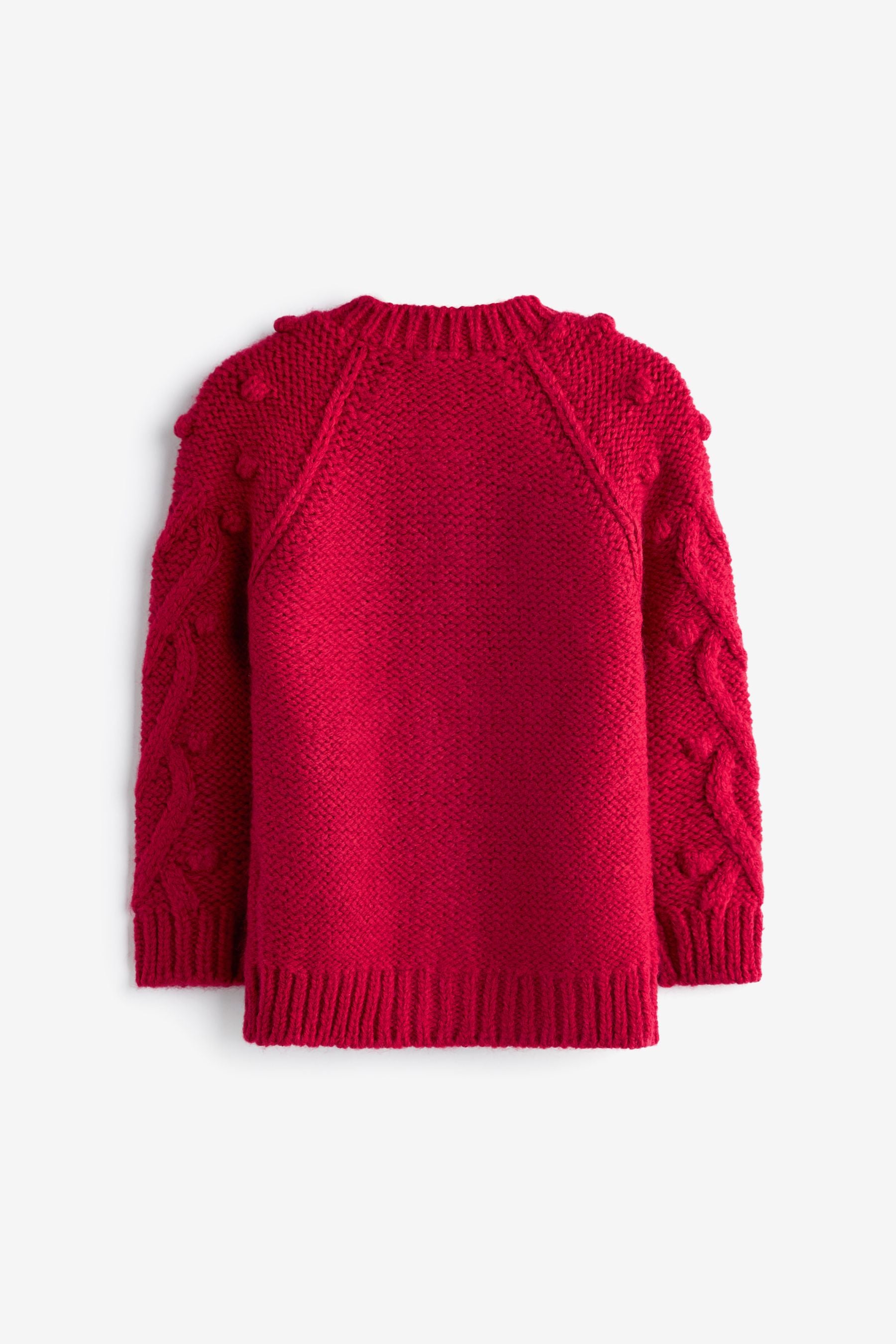 Red Chunky Cardigan (3mths-10yrs)