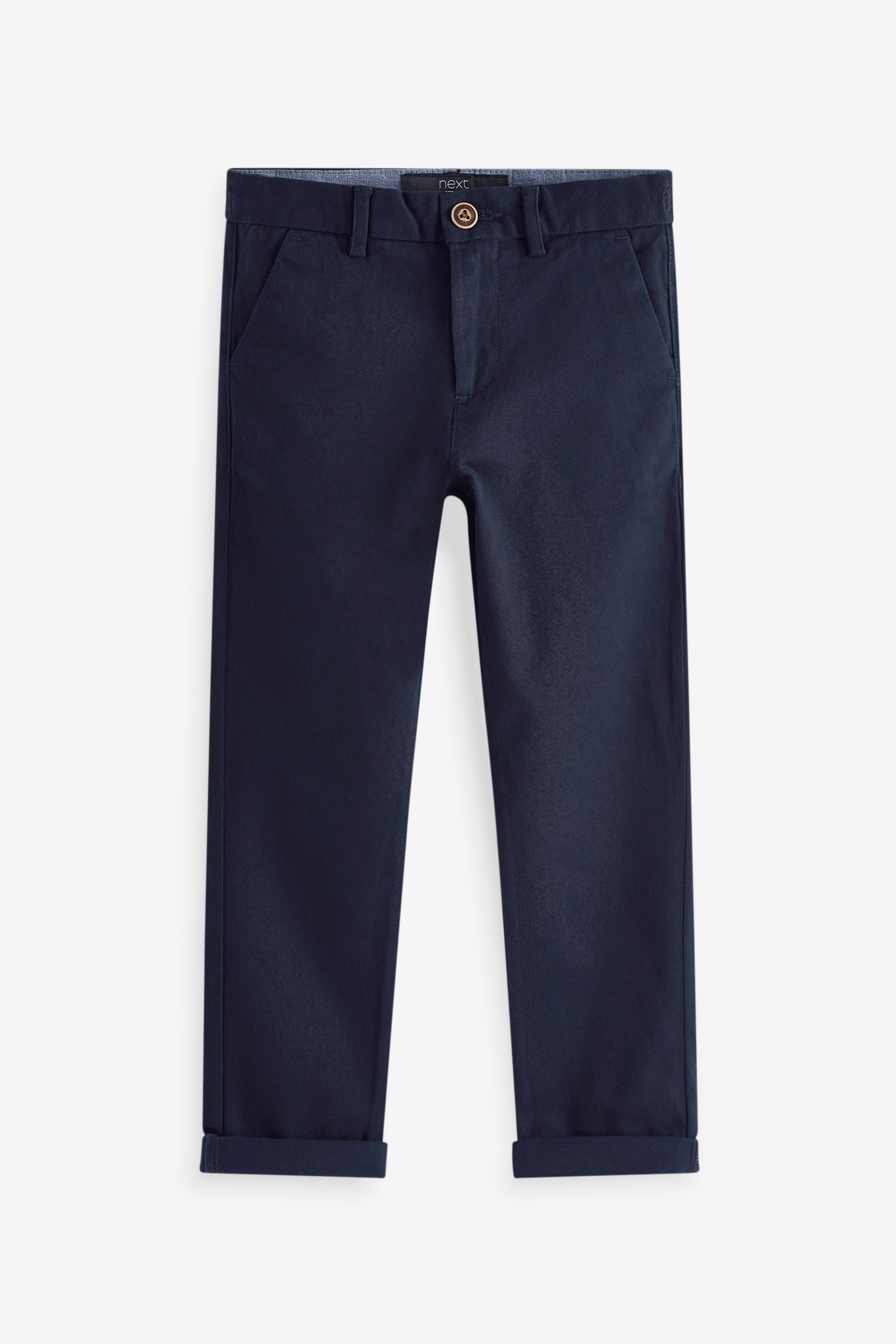 Navy Blue Regular Fit Stretch Chino Trousers (3-17yrs)