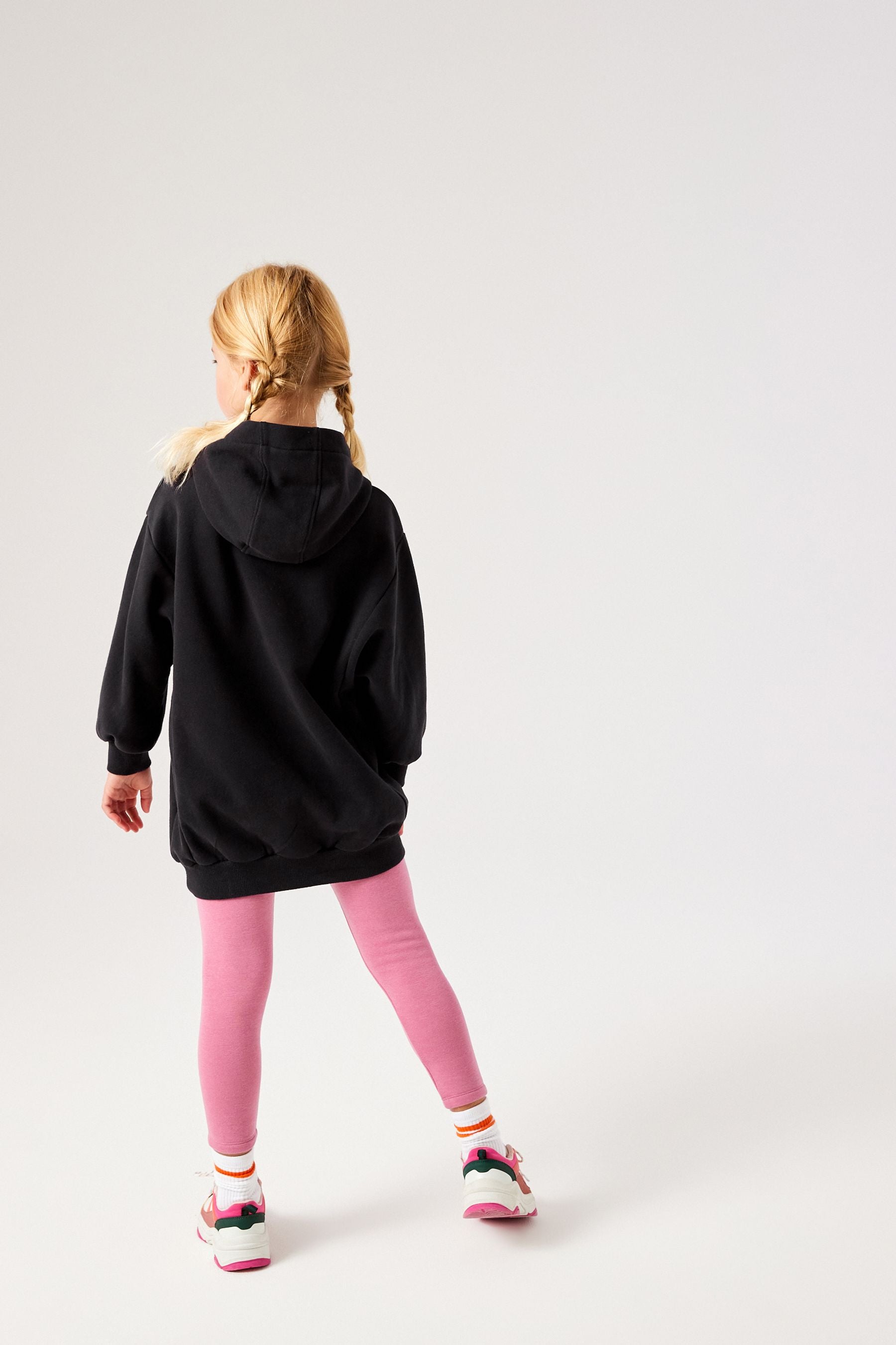 Minnie Mouse Black Longline Hoodie (3-16yrs)