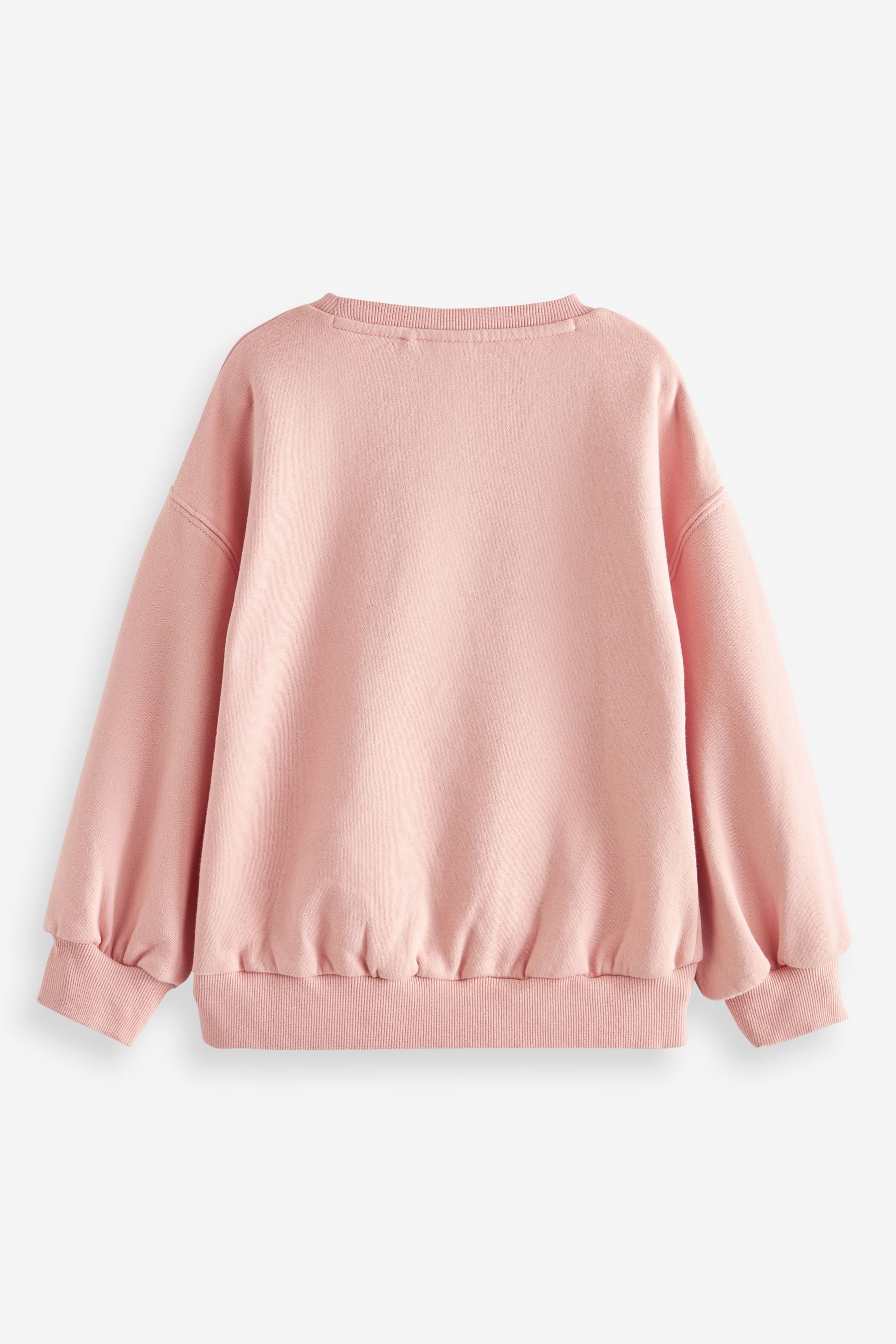 Pink Sequin Star Crew Sweatshirt Top (3-16yrs)