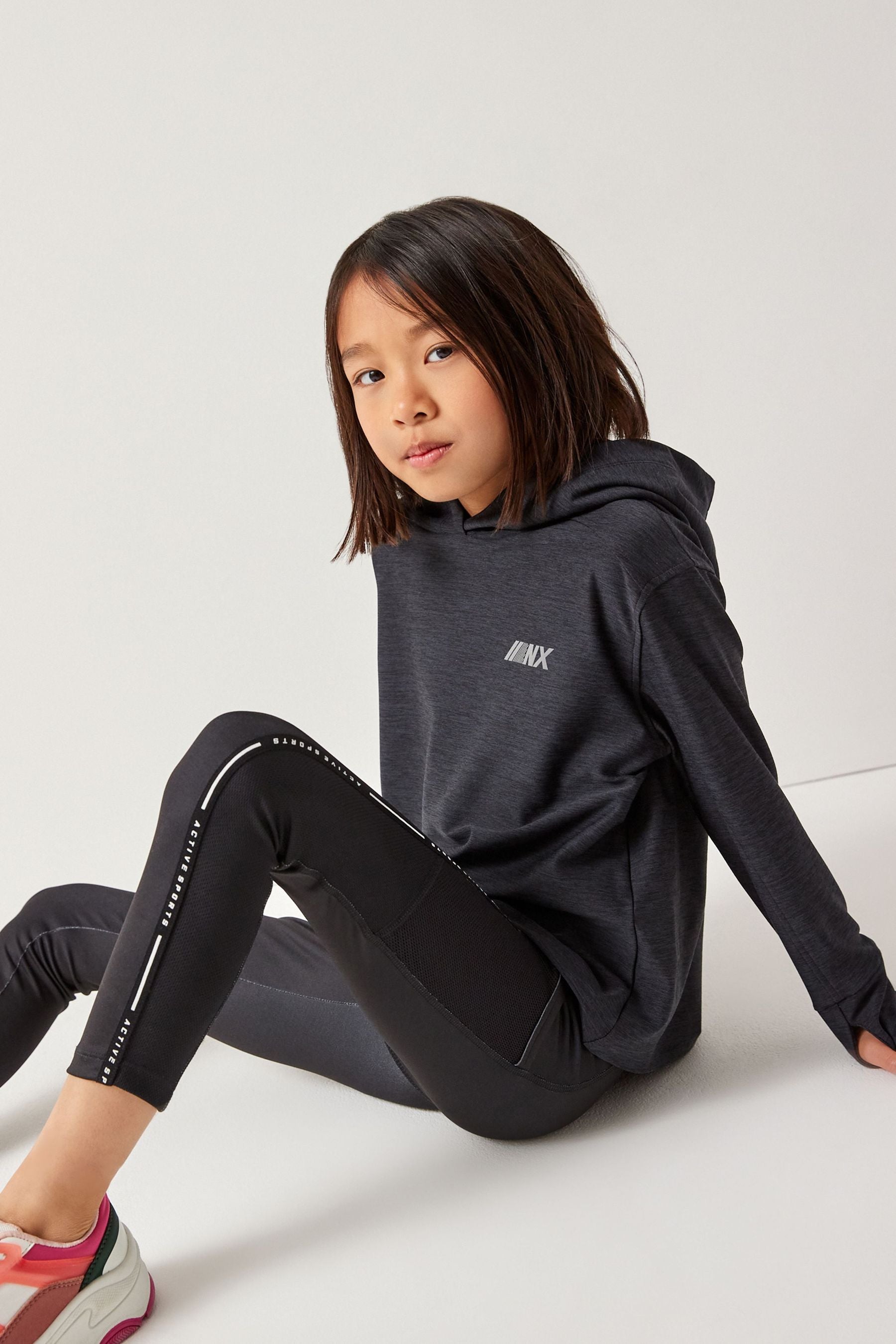 Black Sports Hoodie (3-16yrs)