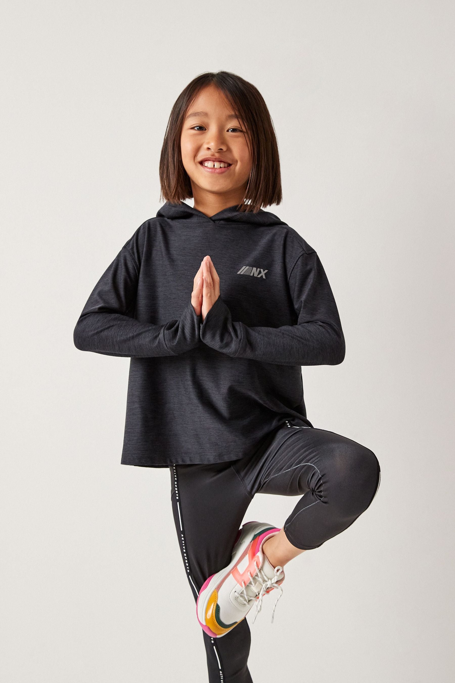 Black Sports Hoodie (3-16yrs)