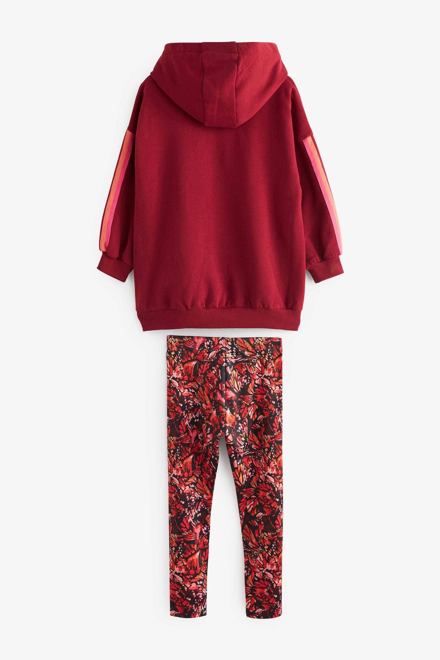 Red/Pink Butterfly Next Hoodie And Sports Leggings Set (3-16yrs)