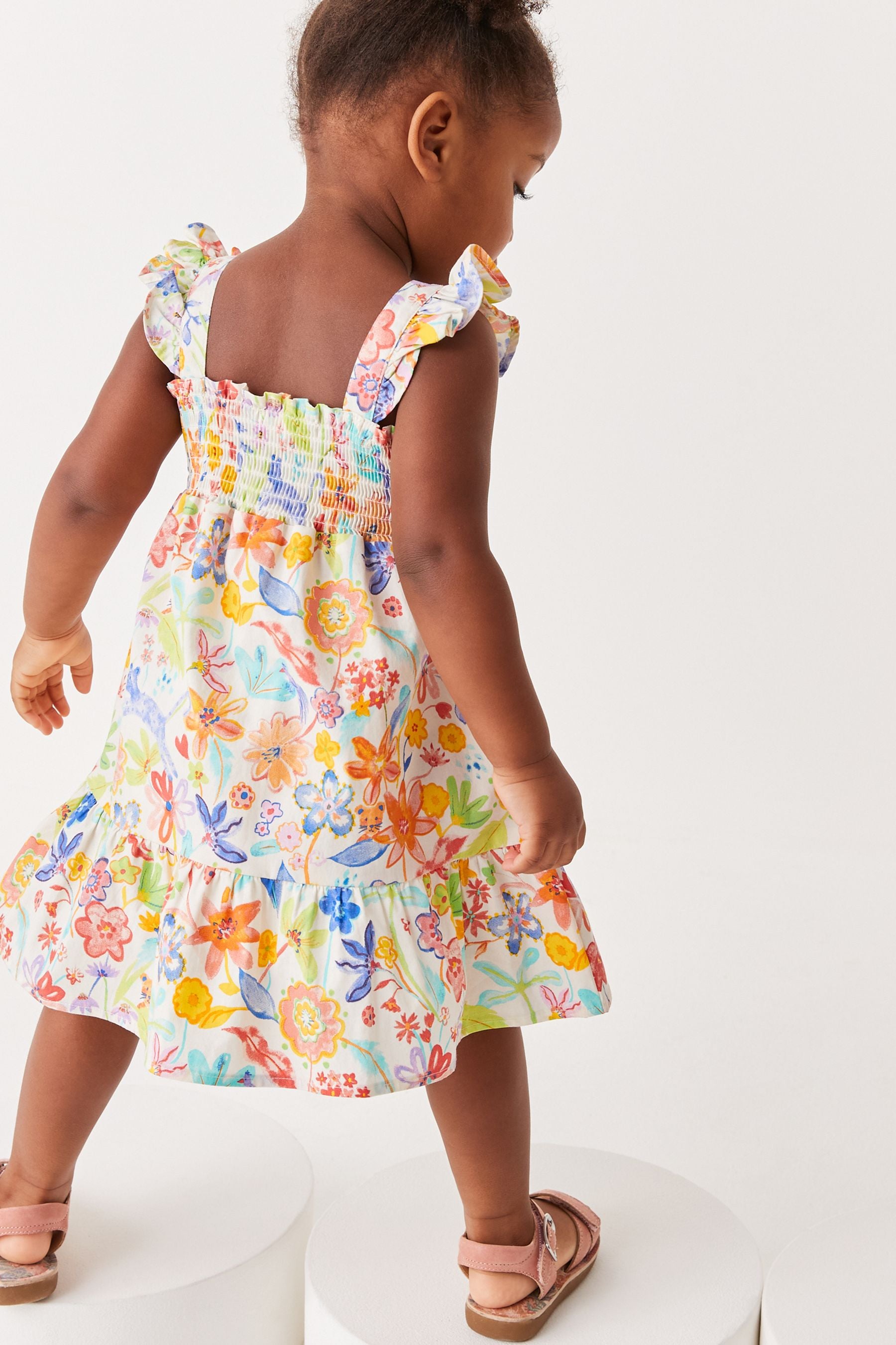 Multi Tropcial Sleeveless Dress (3mths-7yrs)