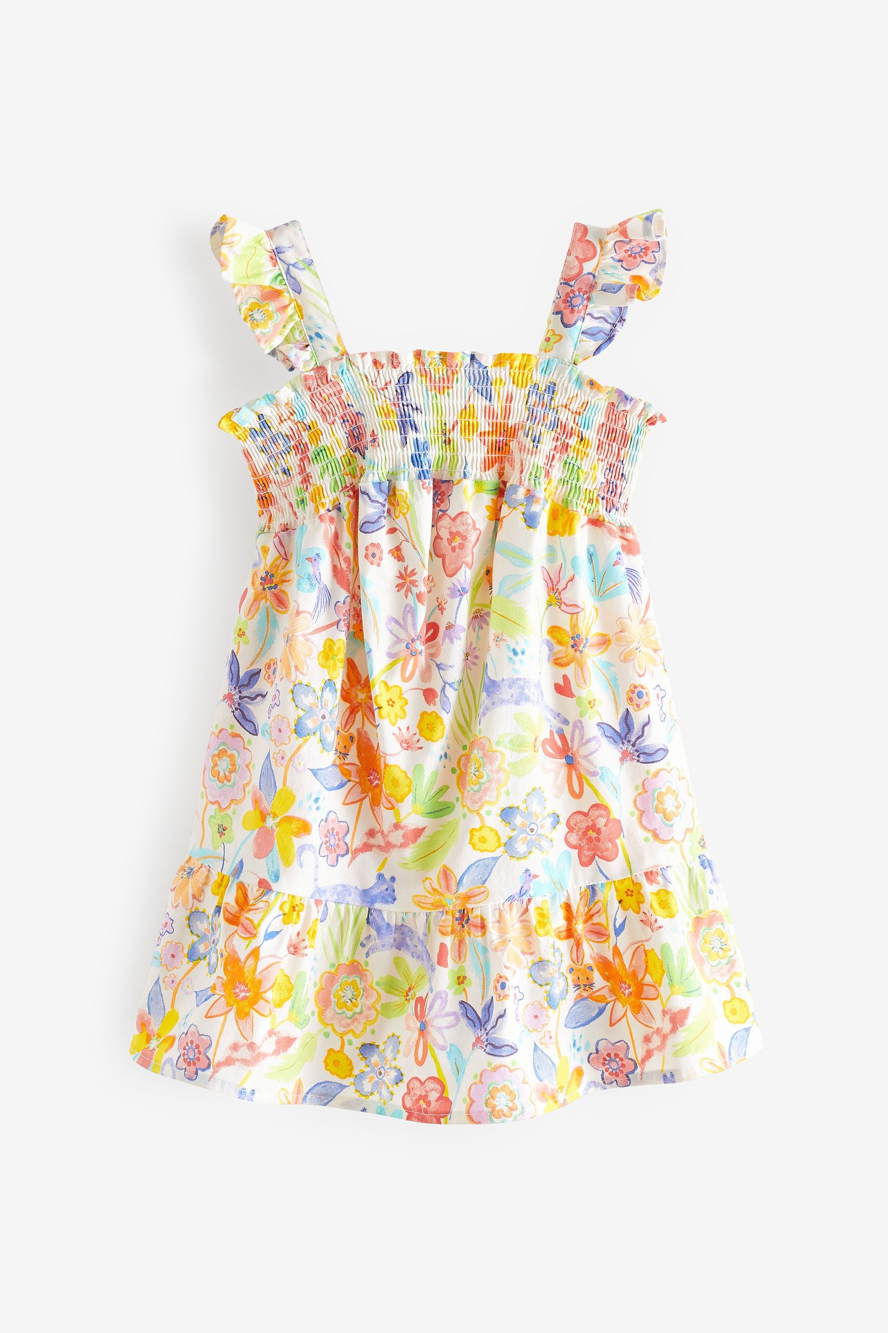 Multi Tropcial Sleeveless Dress (3mths-7yrs)