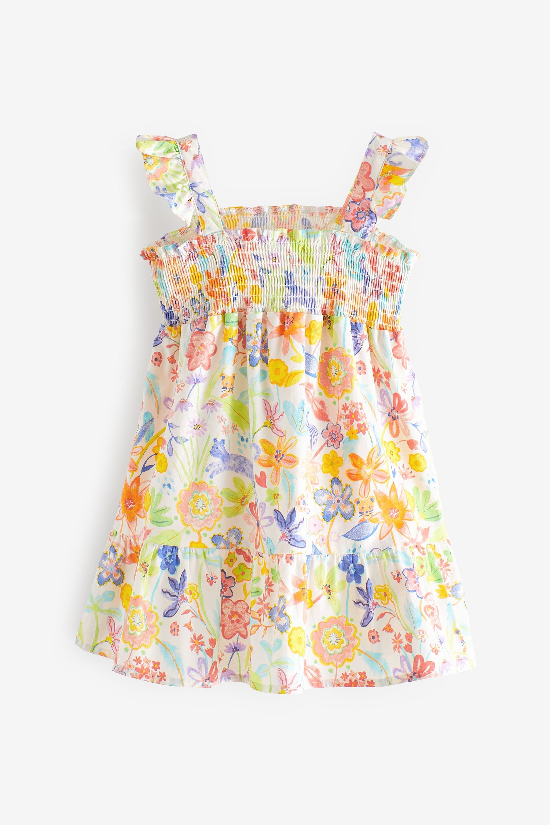 Multi Tropcial Sleeveless Dress (3mths-7yrs)