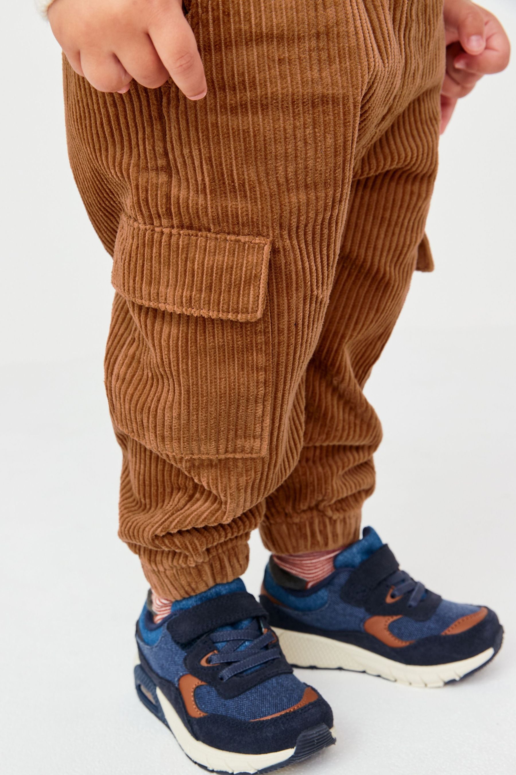 Tan Brown Cord Cargo Trousers (3mths-7yrs)