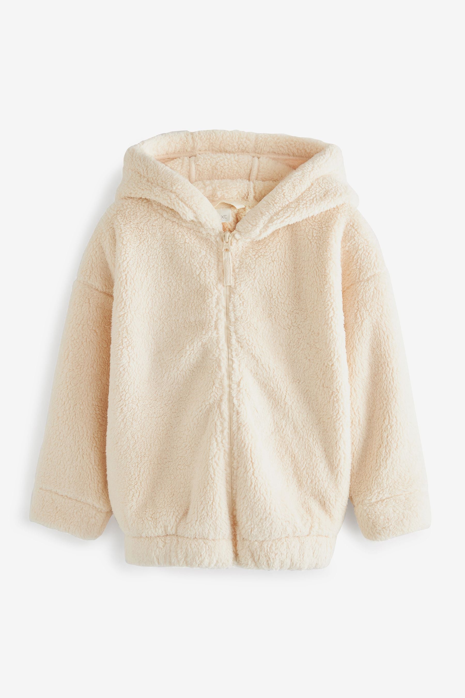 Cream Fleece Zip Hoodie Jacket (3-16yrs)