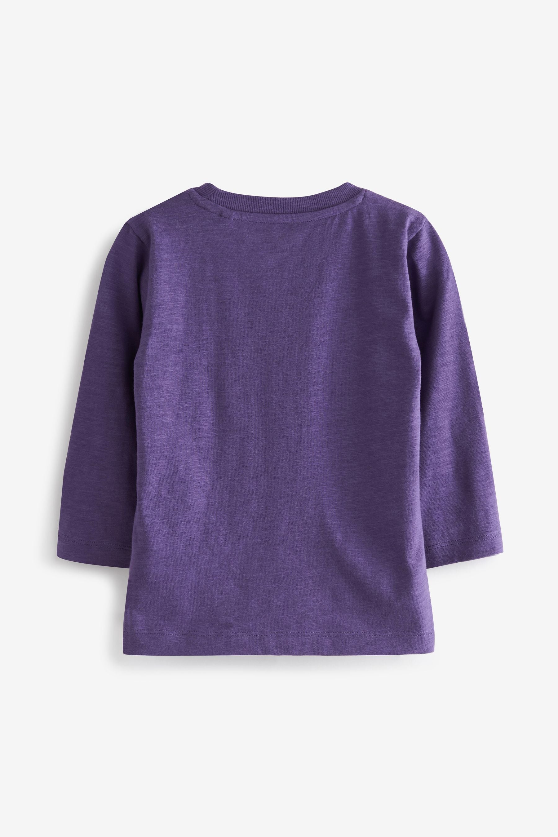 Purple Long Sleeve Plain T-Shirt (3mths-7yrs)