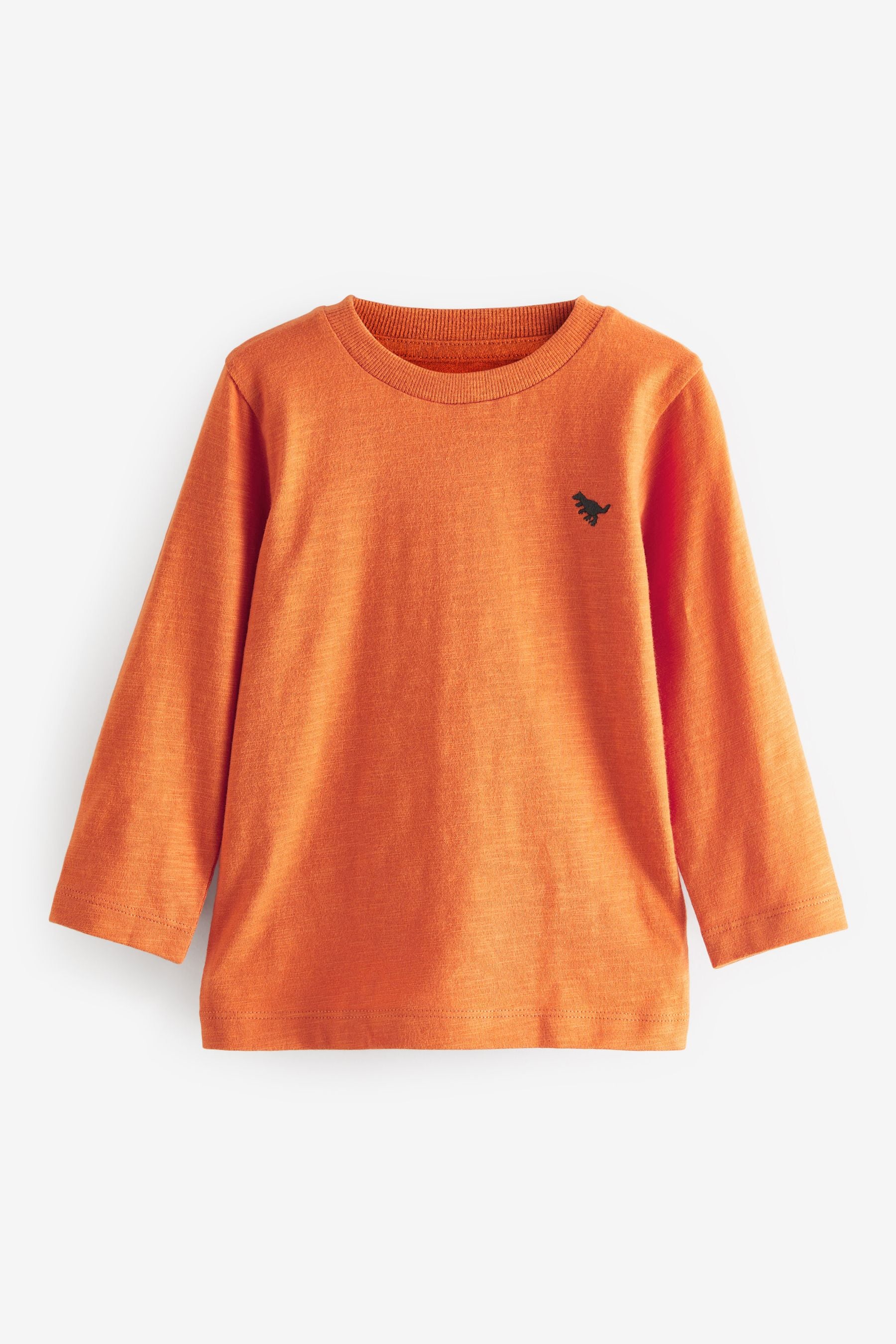 Orange Long Sleeve Plain T-Shirt (3mths-7yrs)