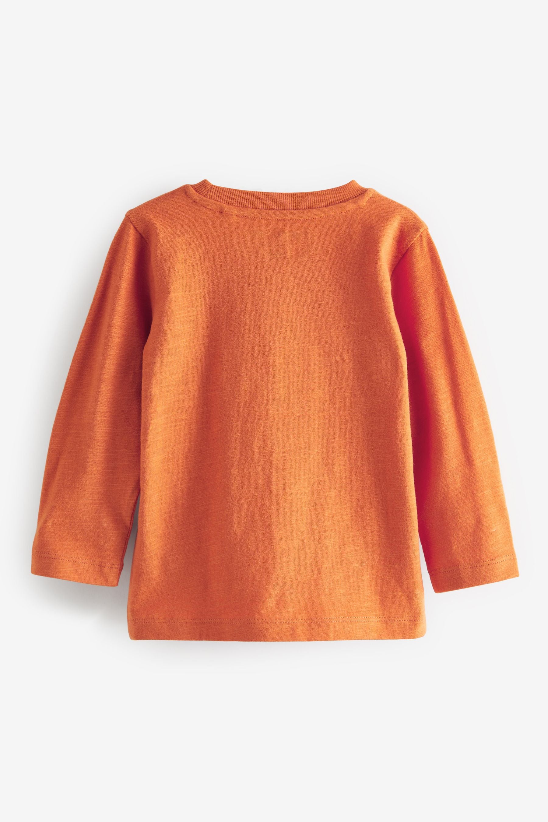 Orange Long Sleeve Plain T-Shirt (3mths-7yrs)