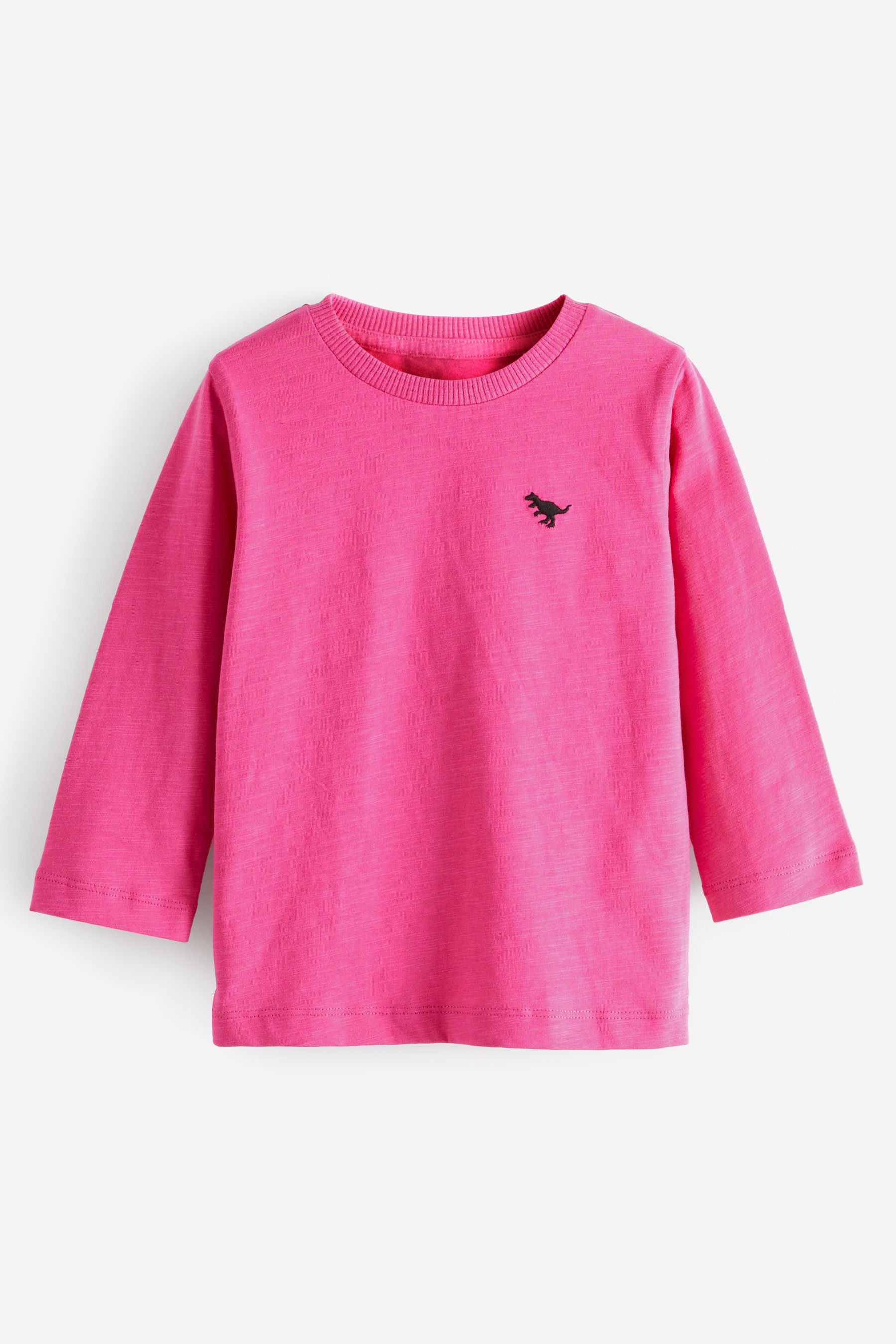 Pink Long Sleeve Plain T-Shirt (3mths-7yrs)