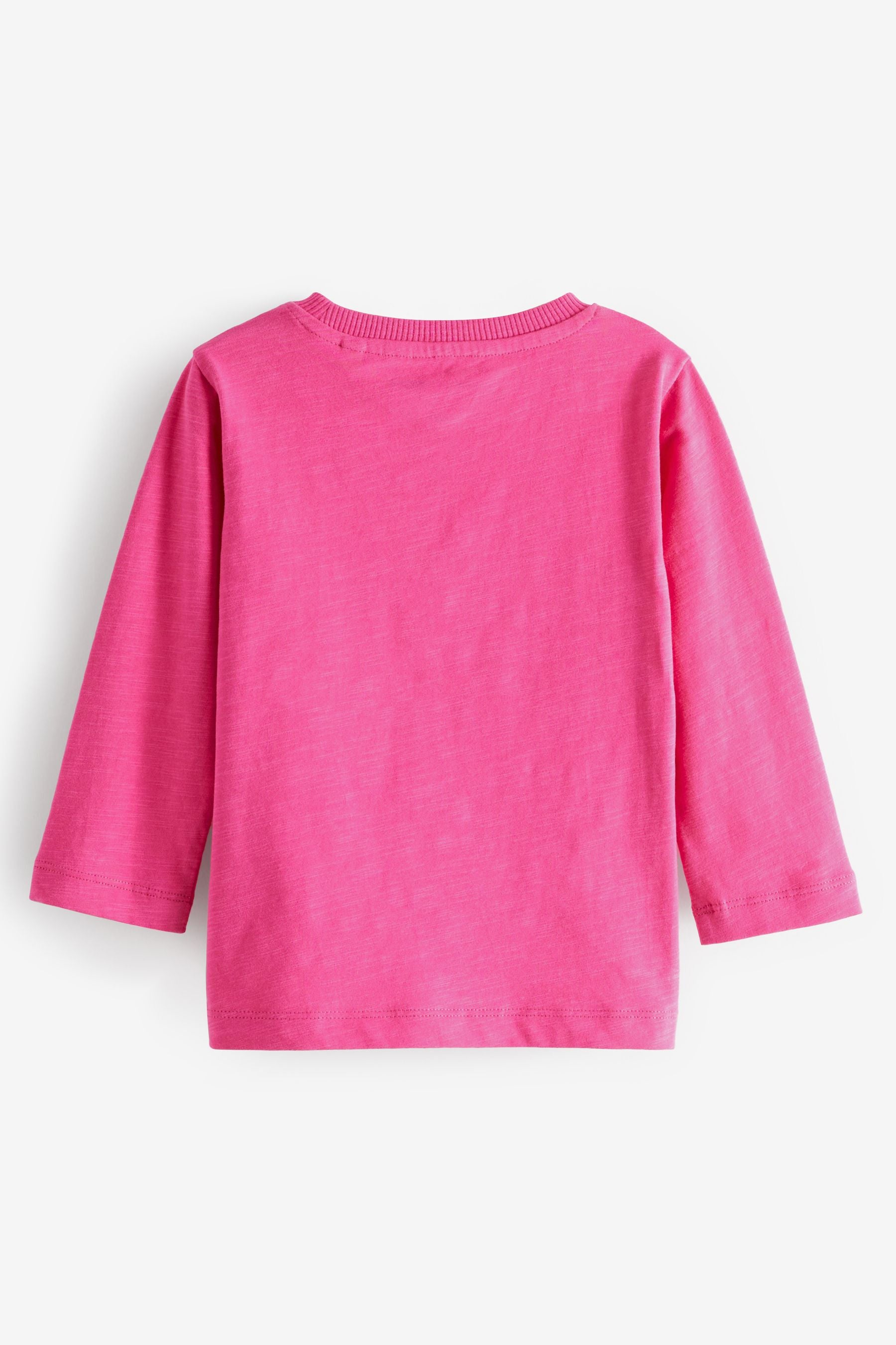 Pink Long Sleeve Plain T-Shirt (3mths-7yrs)