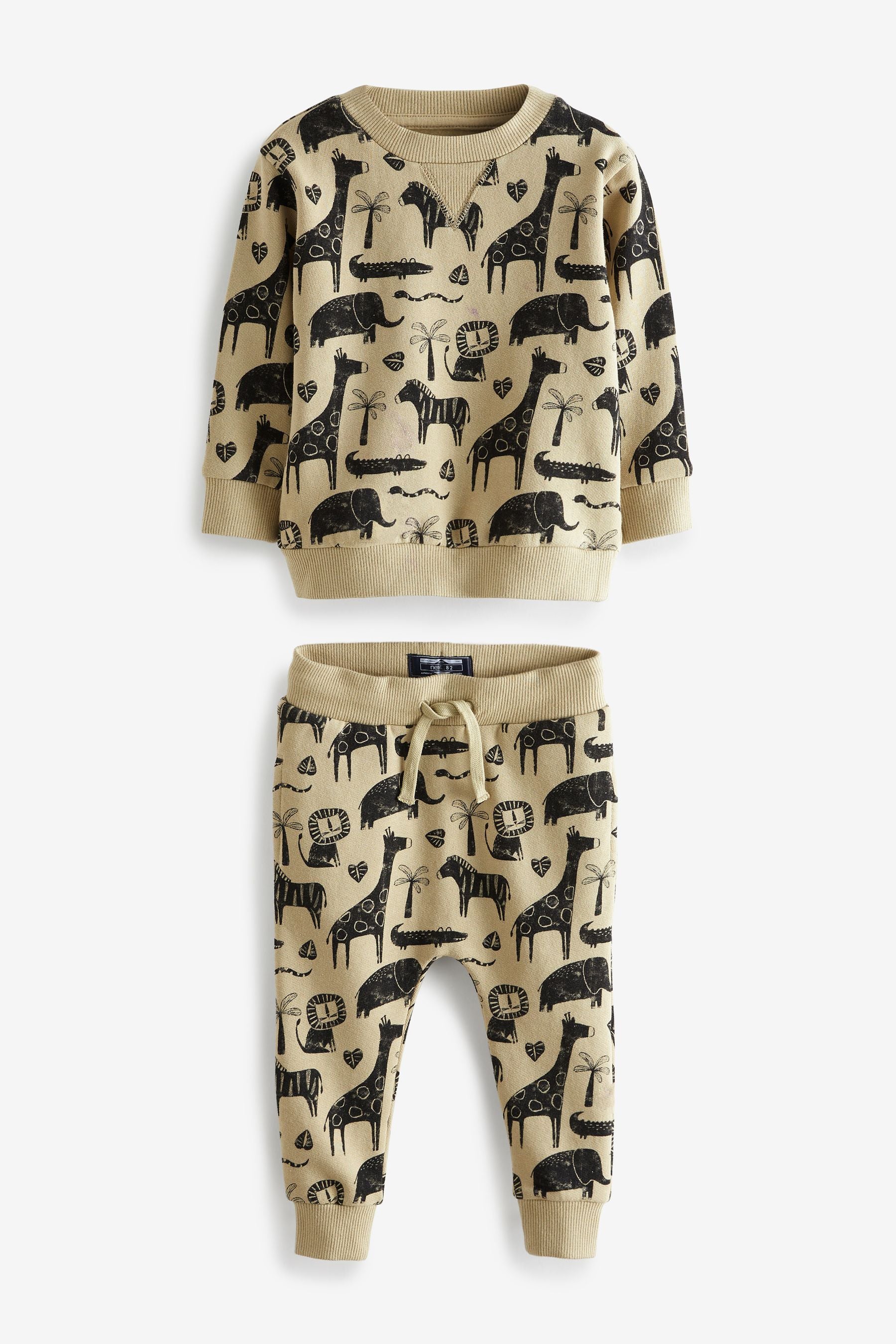 Green Animal Safari Sweatshirt and Jogger Set (3mths-7yrs)