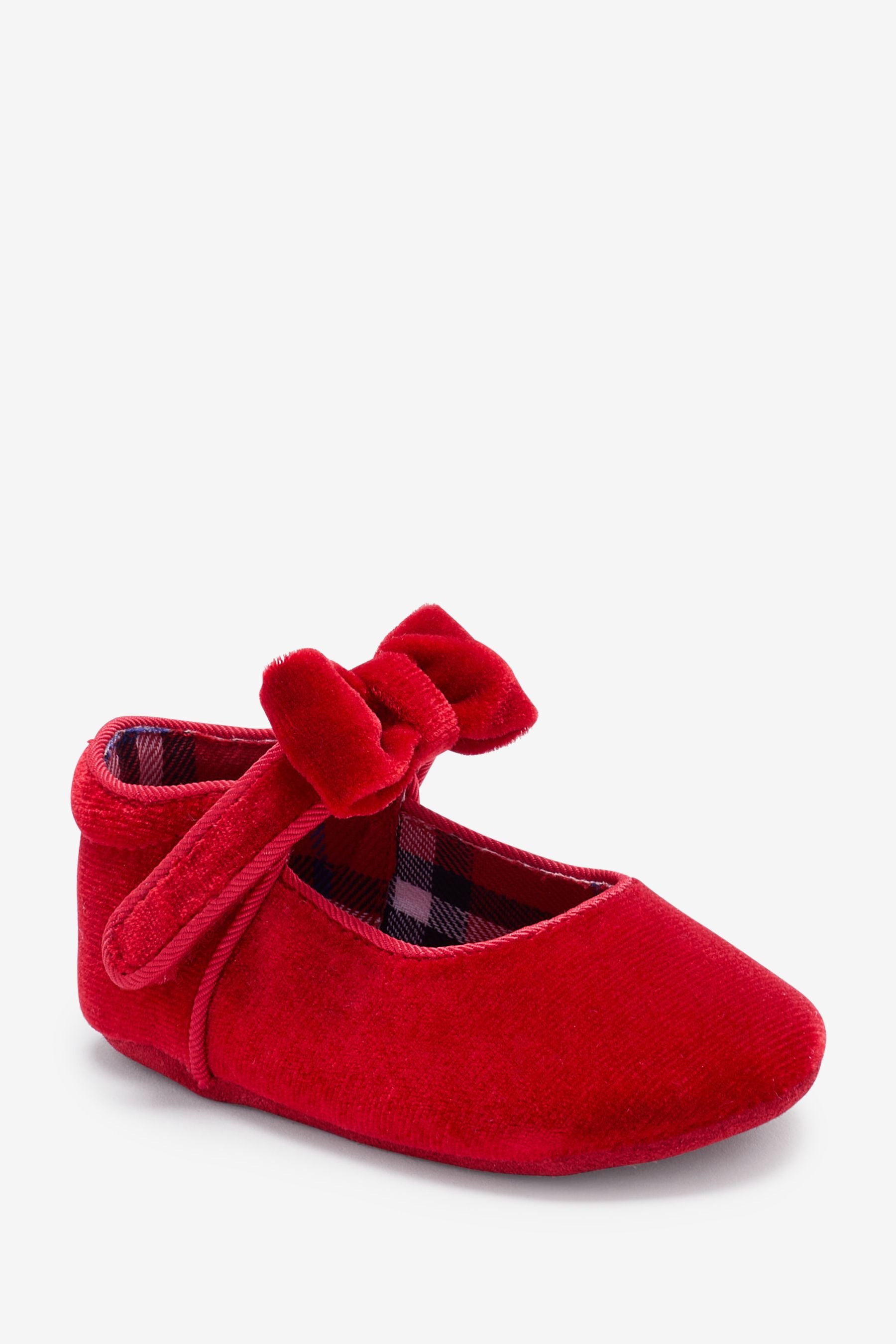 Red Velvet Occasion Mary Jane Baby Shoes (0-18mths)