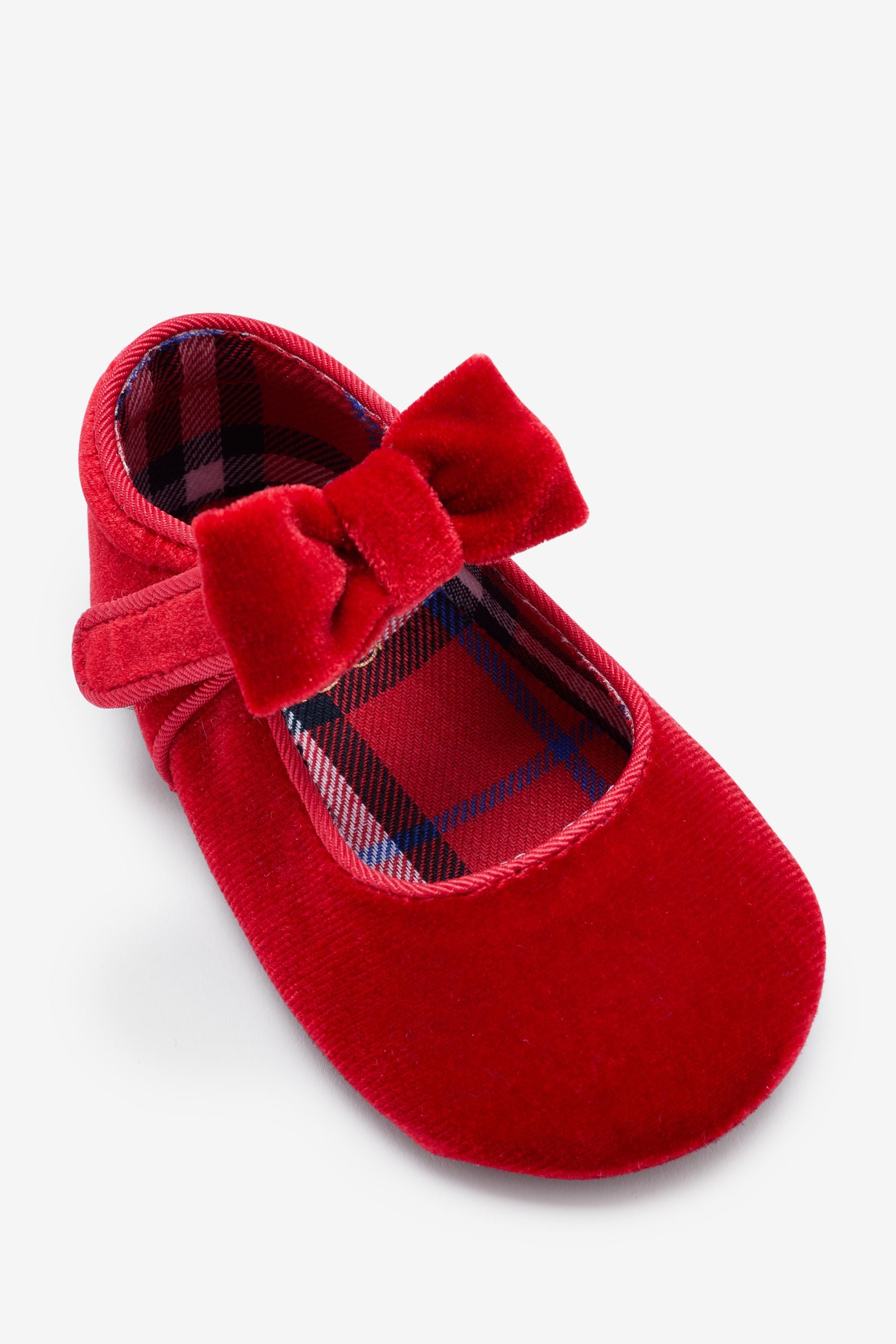 Red Velvet Occasion Mary Jane Baby Shoes (0-18mths)