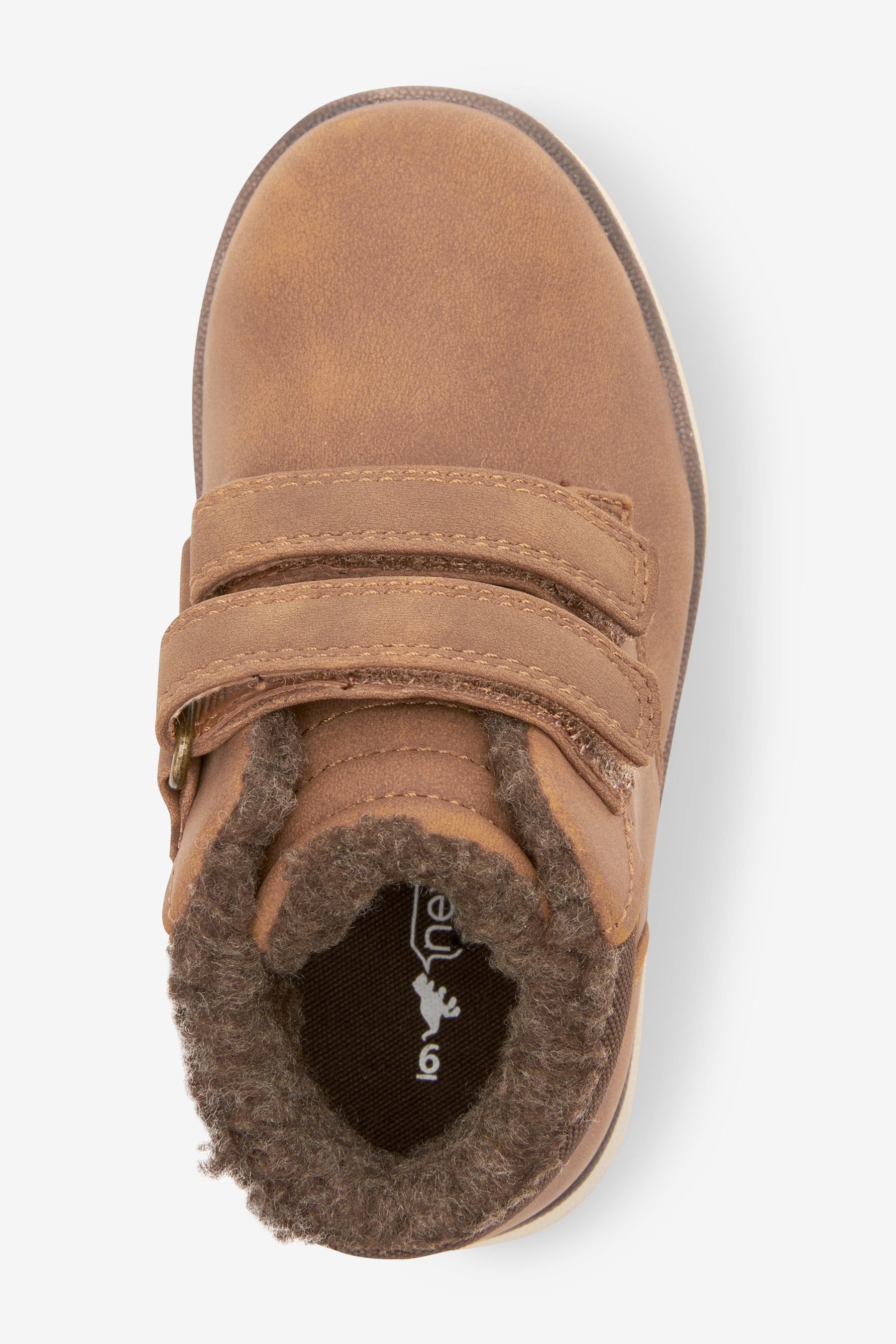 Tan Brown Warm Lined Touch Fastening Work Boots