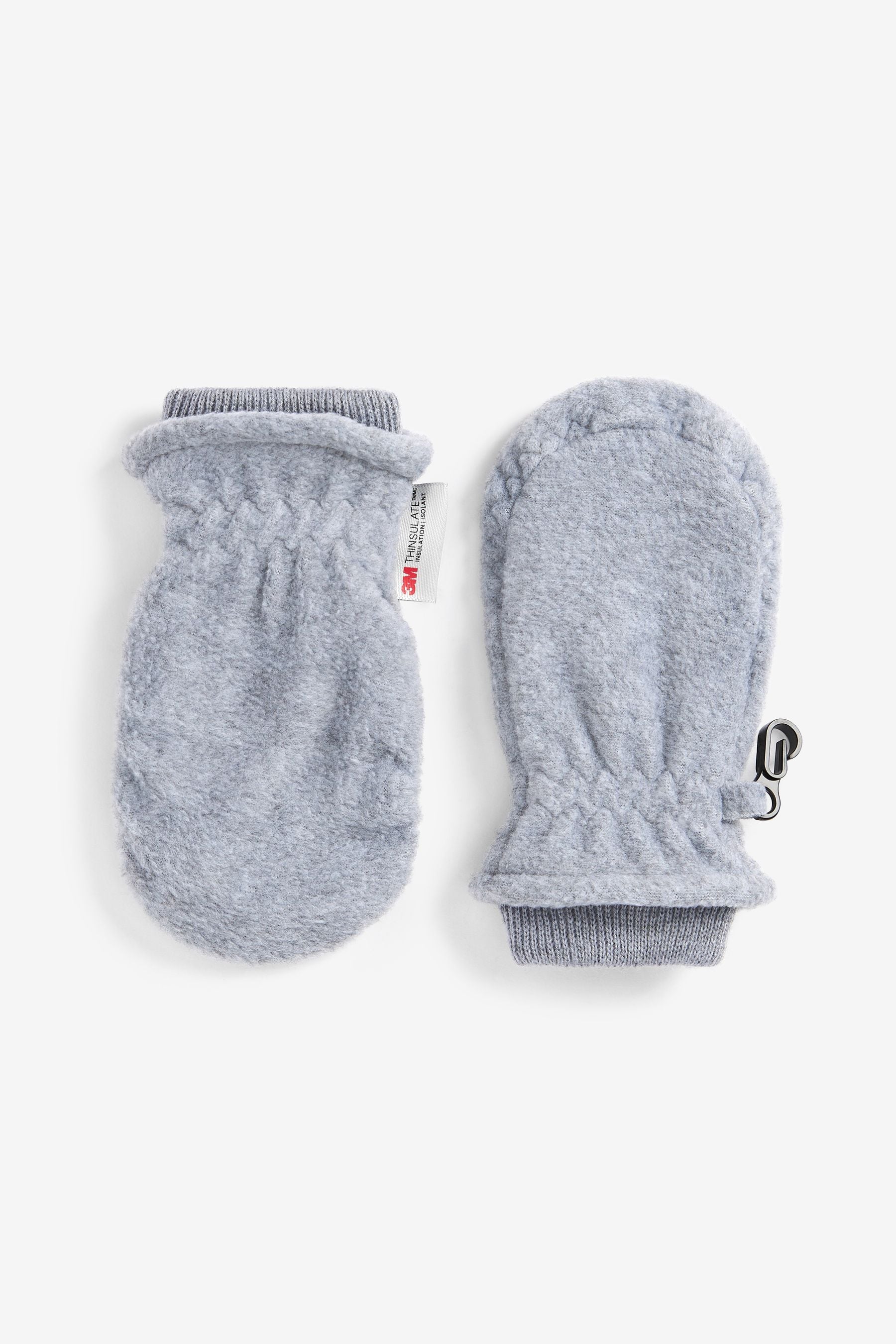 Pink/Grey Thermal Fleece Mitts 2 Pack (3mths-6yrs)