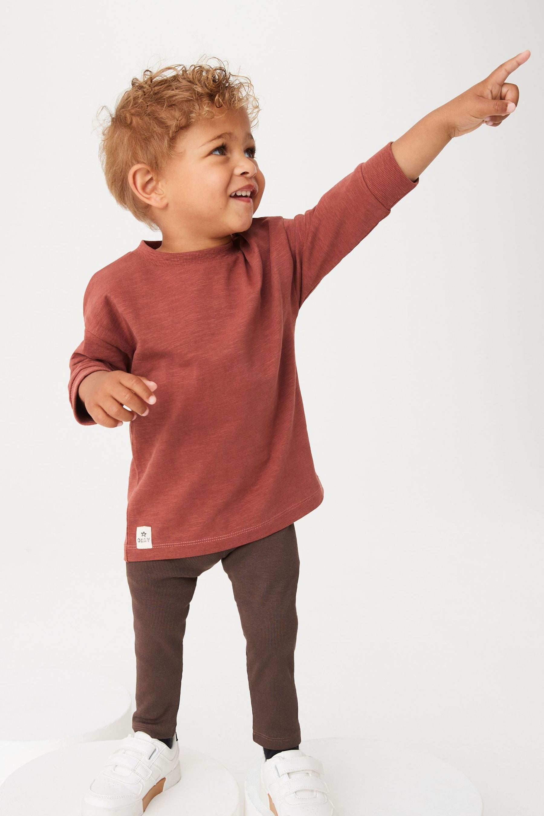 Rust Brown Long Sleeve T-Shirt And Leggings Set (3mths-7yrs)