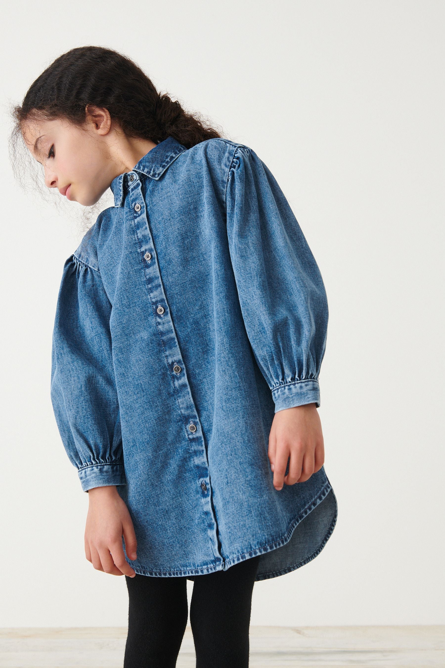 Blue Denim Shirt Dress (3-16yrs)