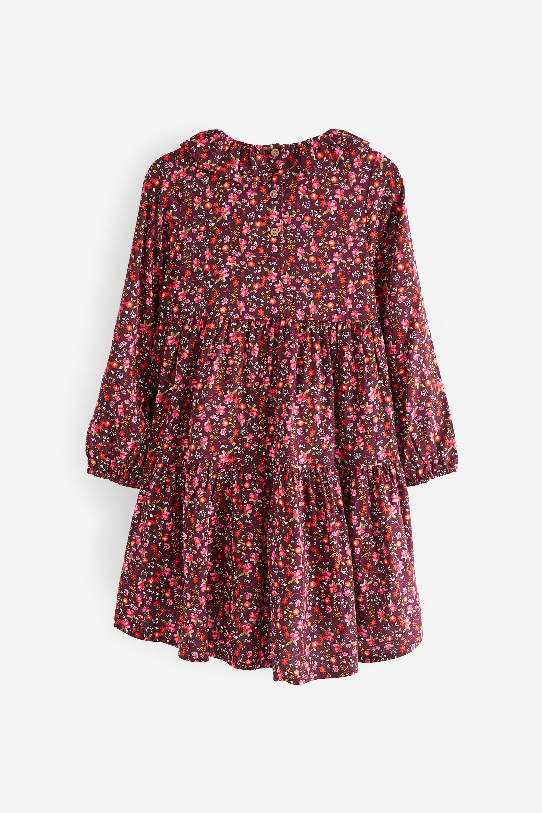 Dark Pink Floral Printed Dress (3mths-16yrs)