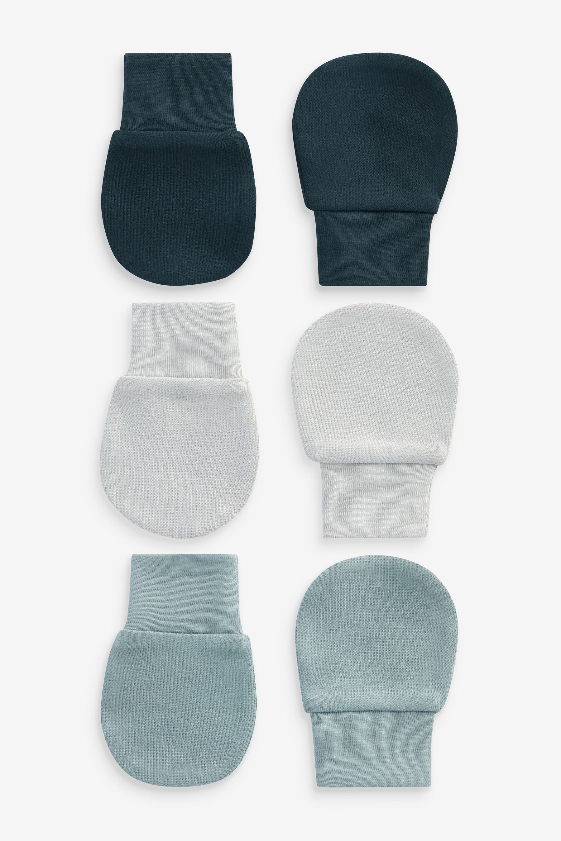 Blue Baby Scratch Mitts 3 Pack