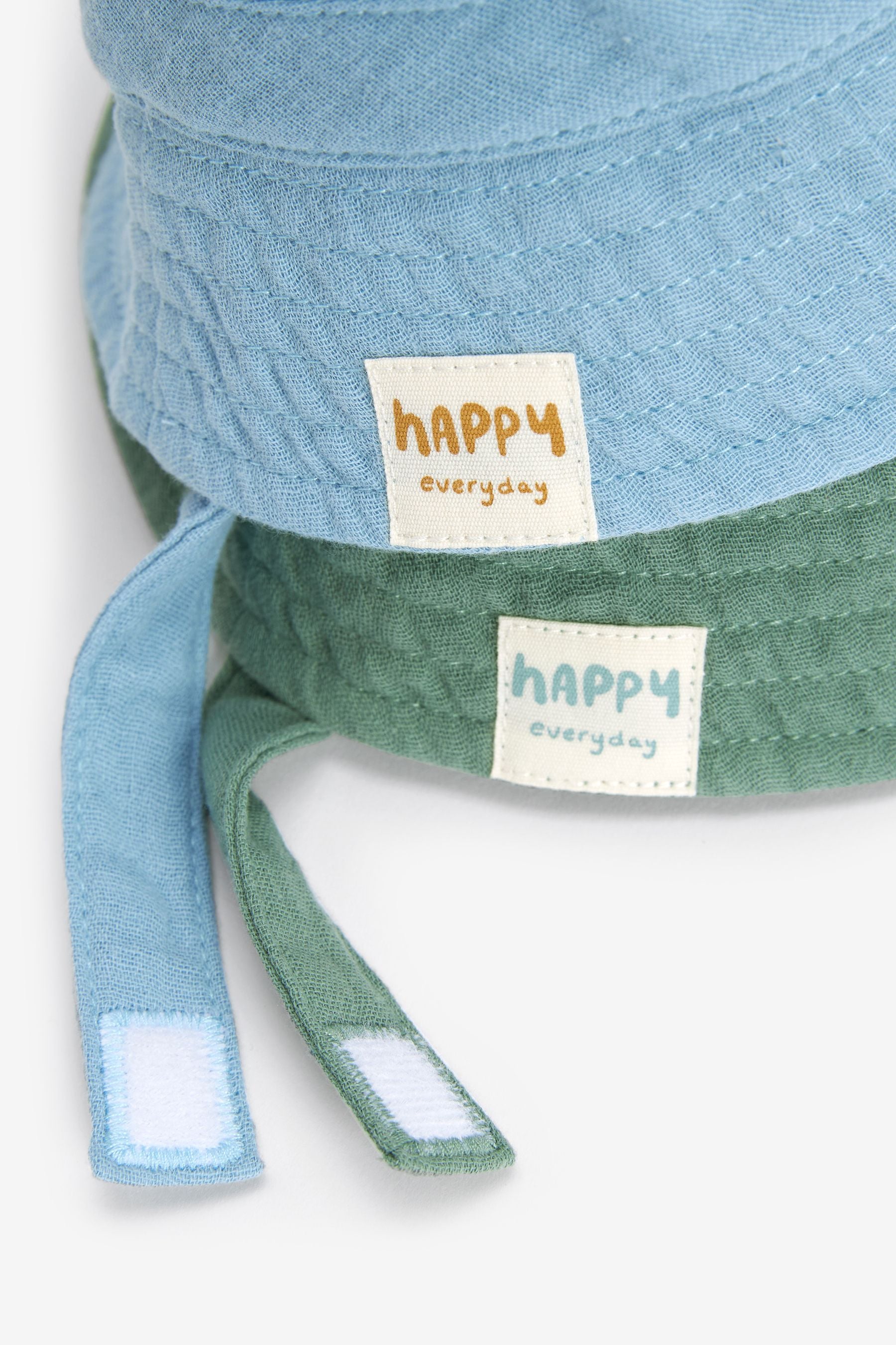 Blue/Green Baby Bucket Hats 2 Pack (0mths-2yrs)