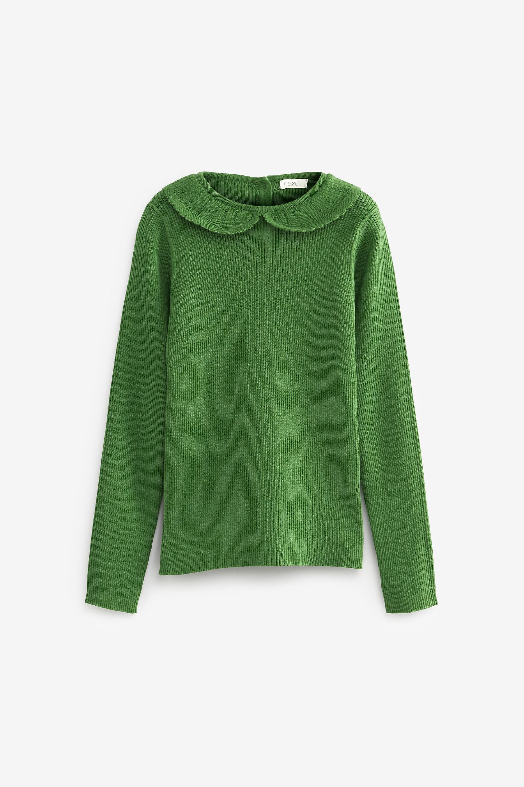 Green Collar Neck Jumper (3-16yrs)