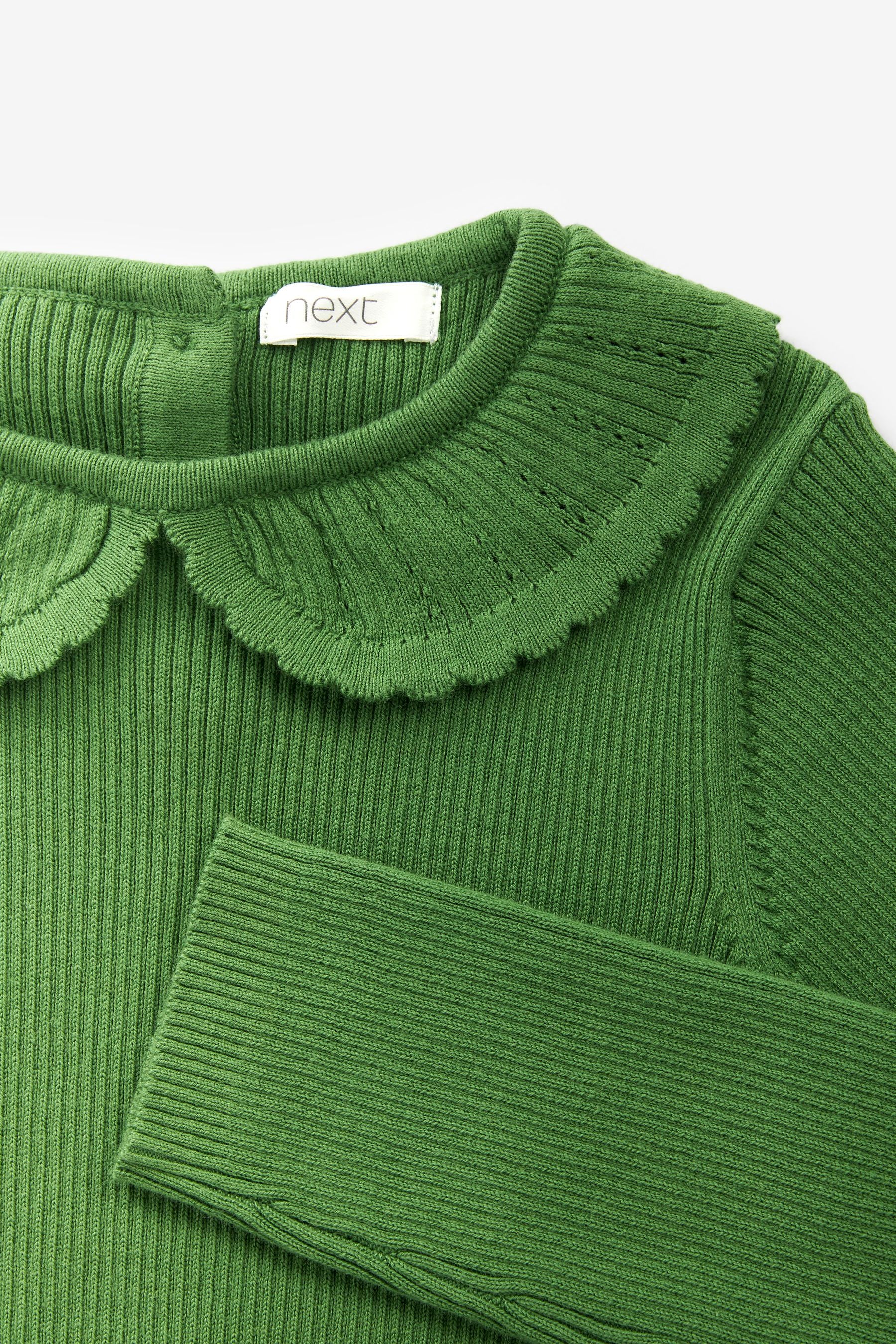 Green Collar Neck Jumper (3-16yrs)