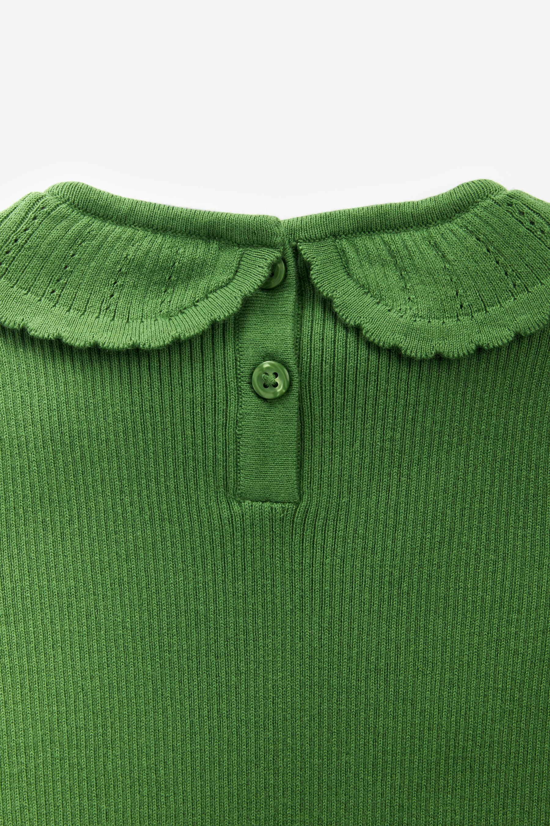 Green Collar Neck Jumper (3-16yrs)