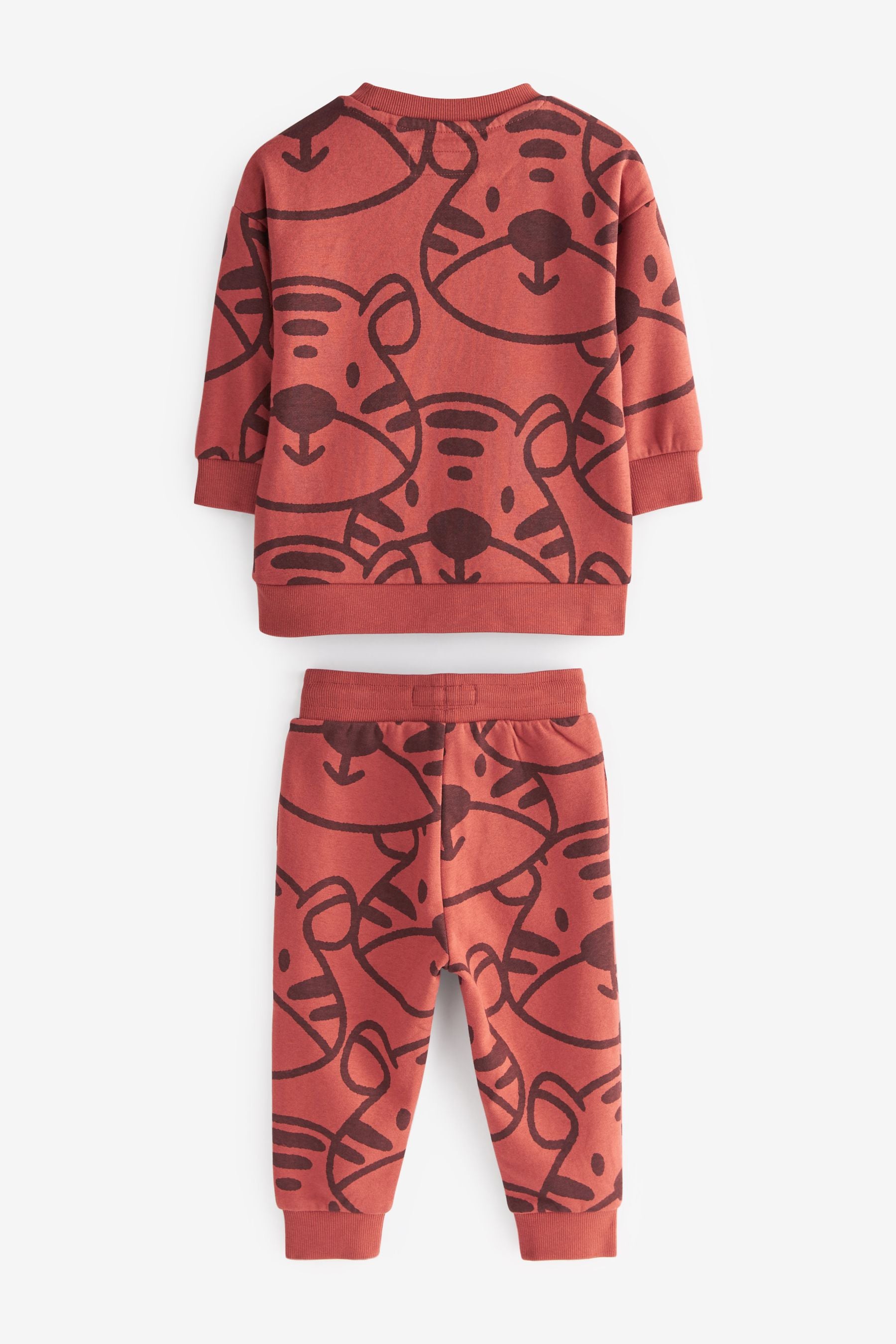 Red All-Over Print Jersey Sweatshirt And Joggers Set (3mths-7yrs)