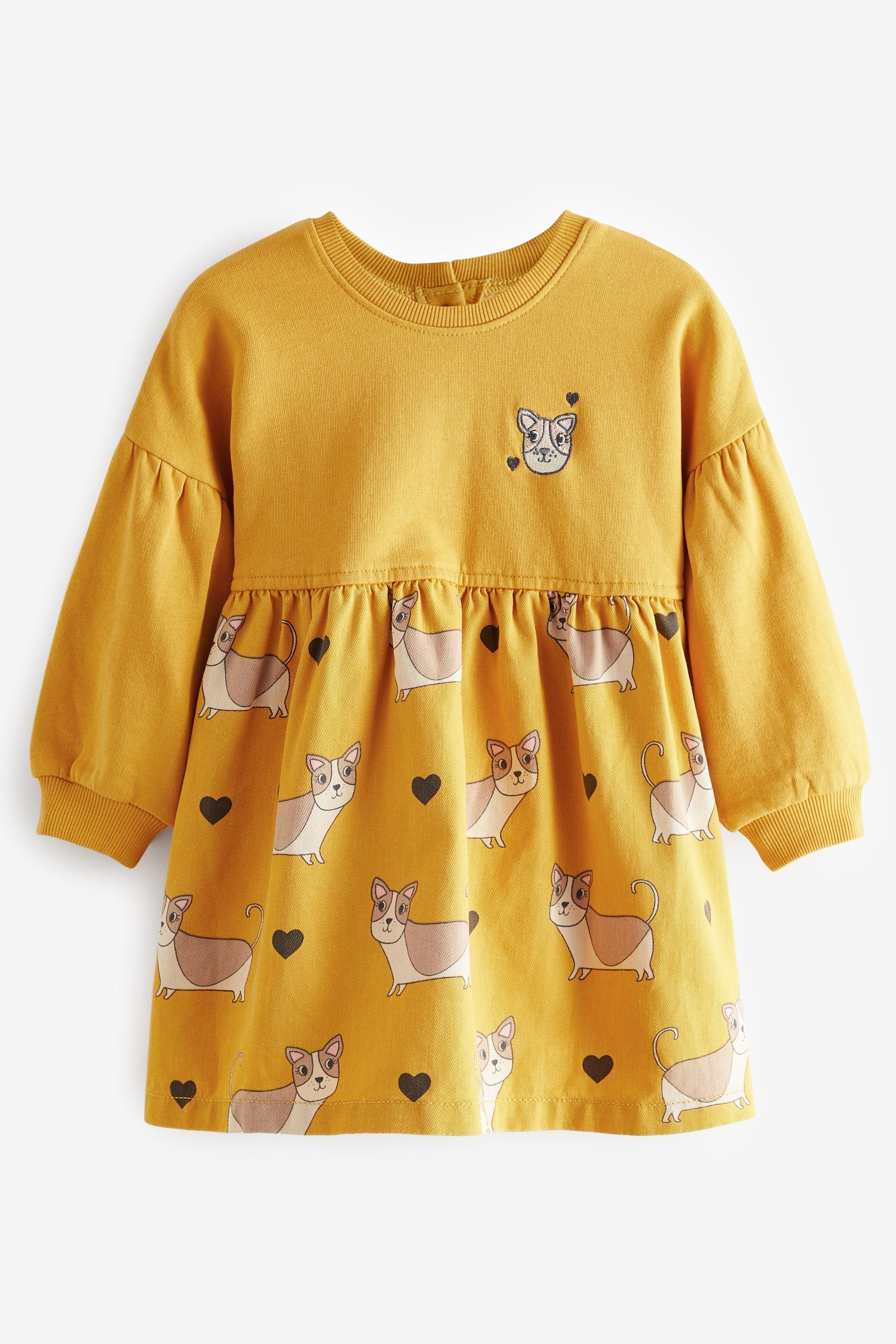 Yellow Dog Printed Raglan Dress (3mths-7yrs)