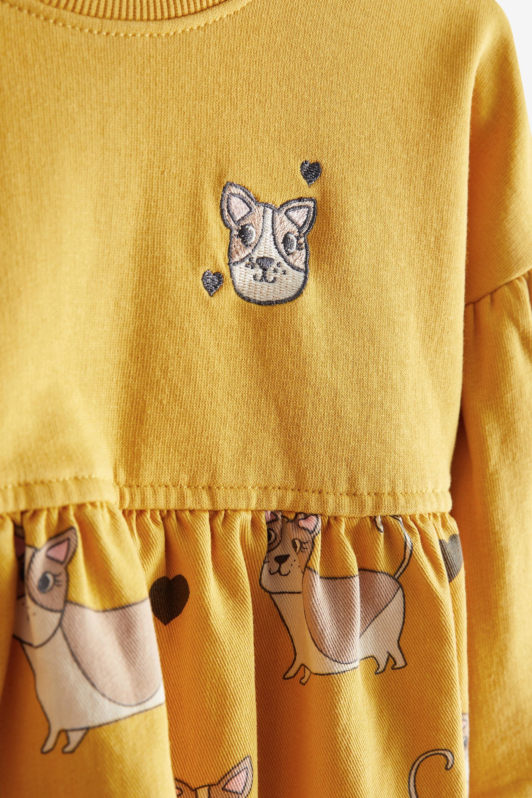 Yellow Dog Printed Raglan Dress (3mths-7yrs)