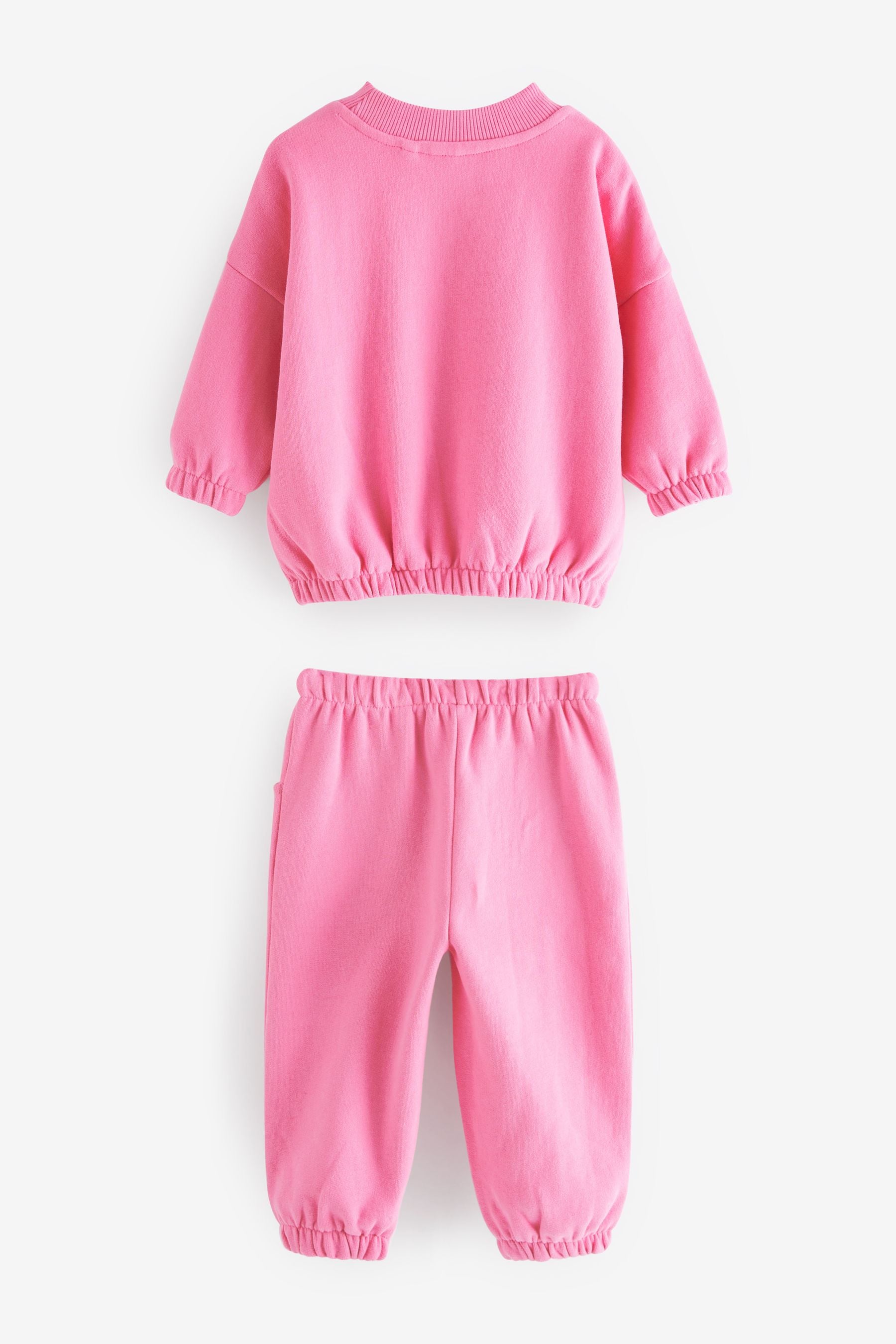 Bright Pink Sweat Top and Jogger Set (3mths-7yrs)