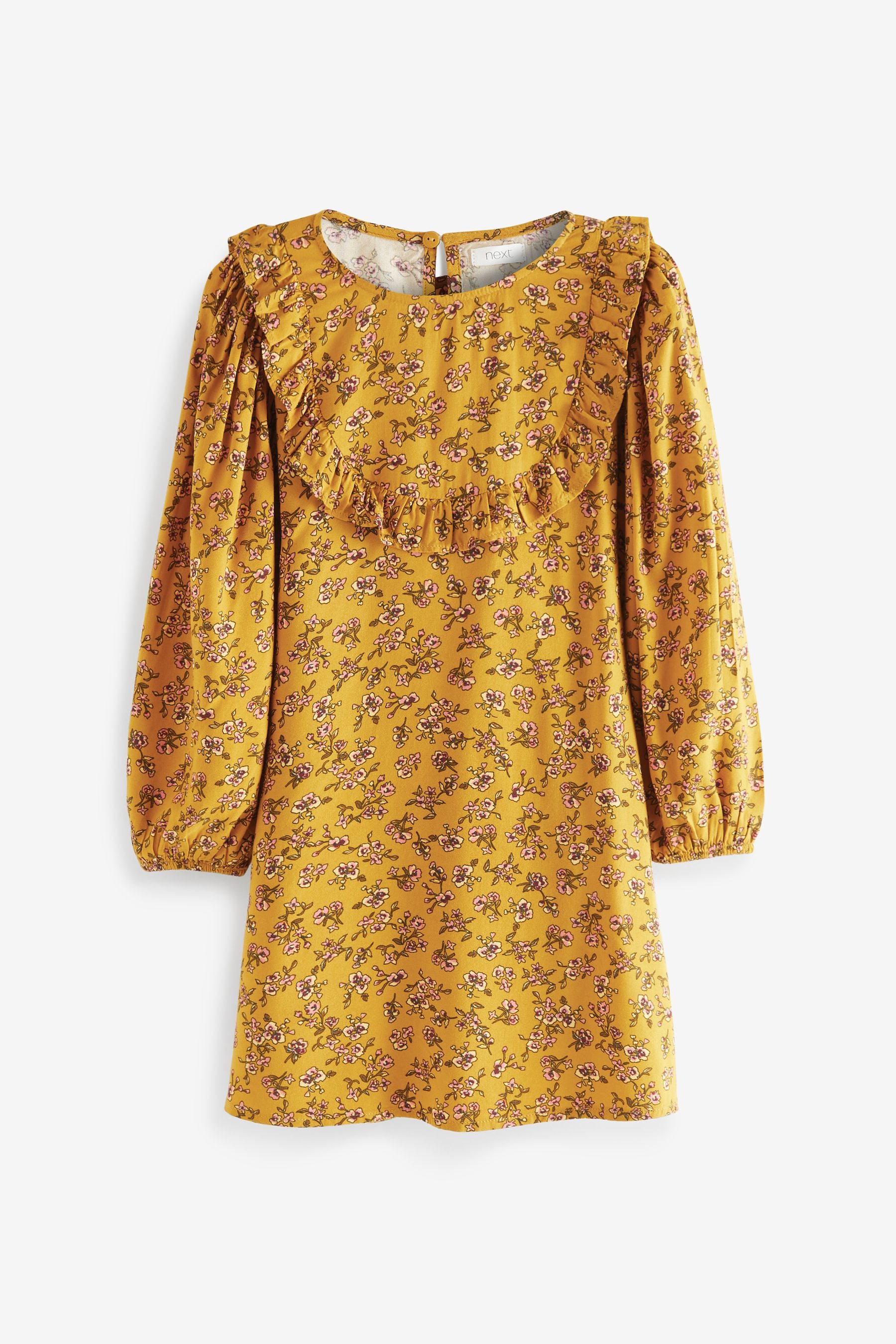 Yellow Ditsy Printed Dress (3mths-16yrs)