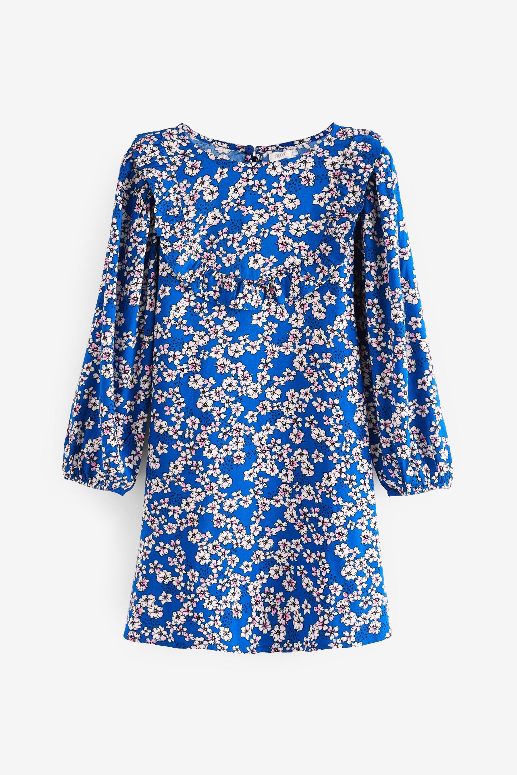 Cobalt Blue Floral Printed Dress (3mths-16yrs)