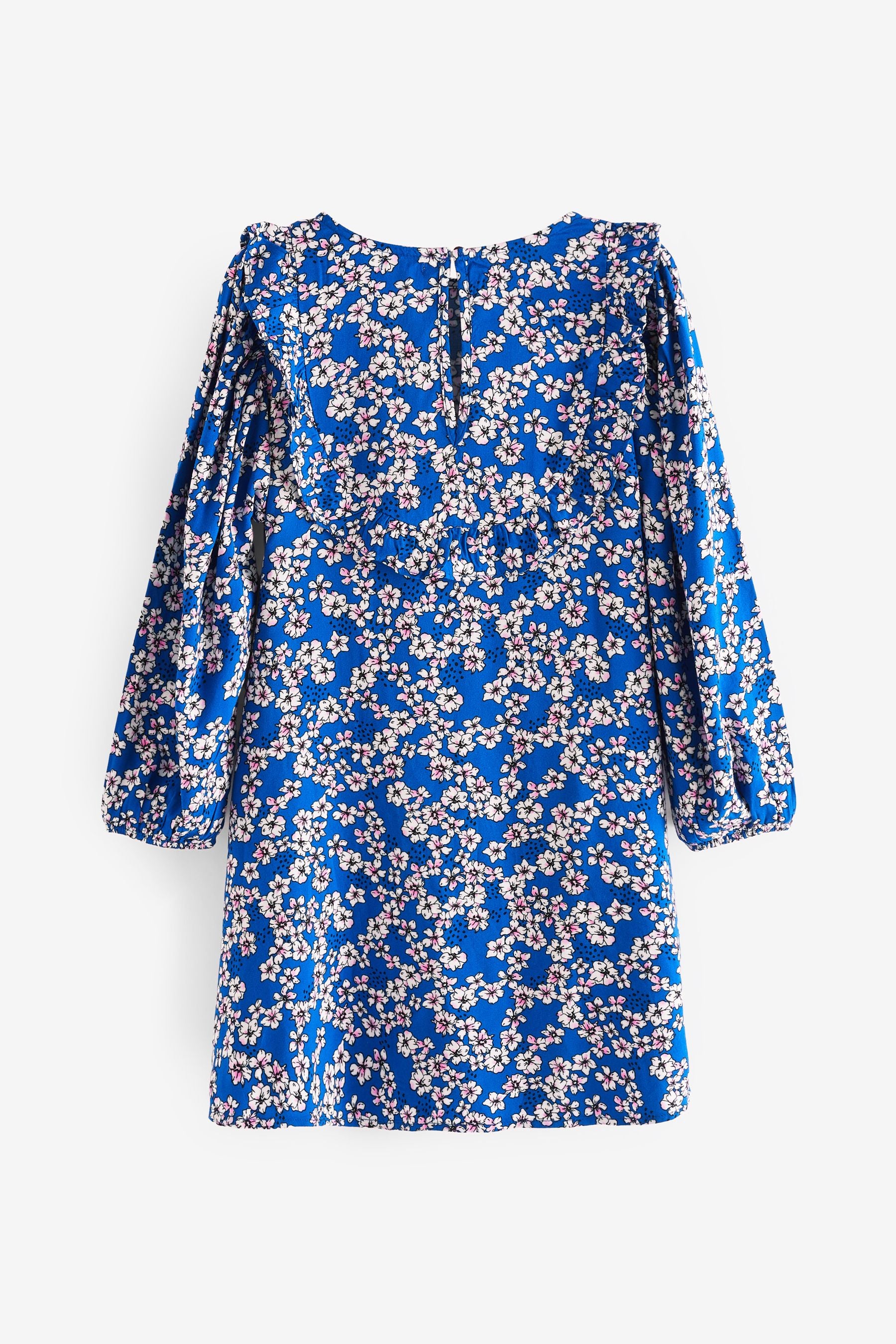 Cobalt Blue Floral Printed Dress (3mths-16yrs)