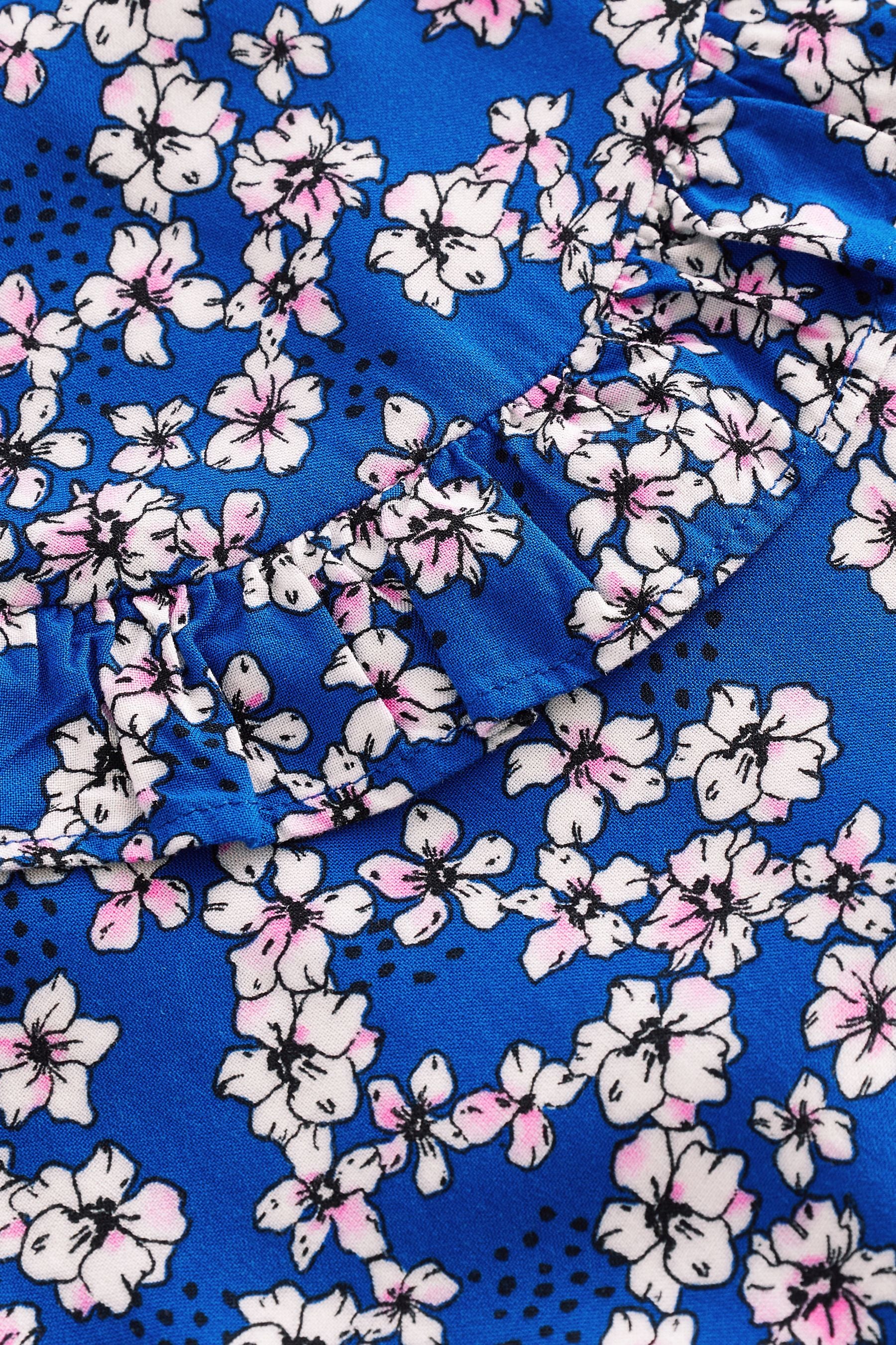 Cobalt Blue Floral Printed Dress (3mths-16yrs)