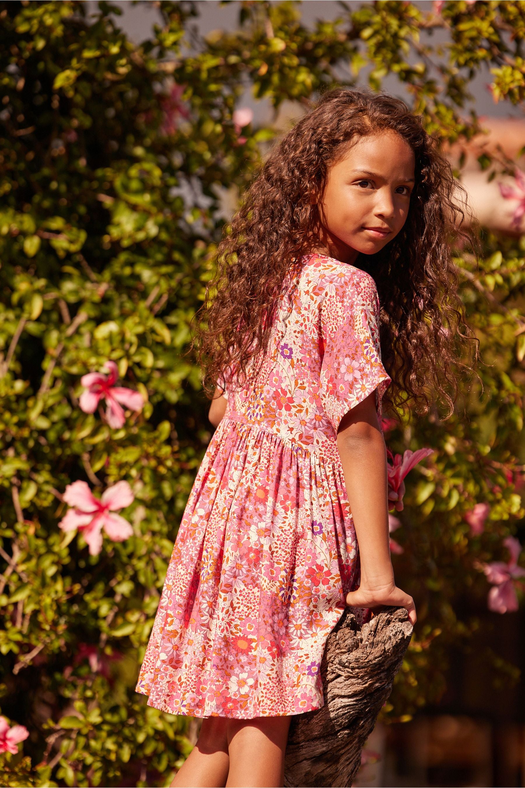 Pink Floral Relaxed Dress (3-16yrs)