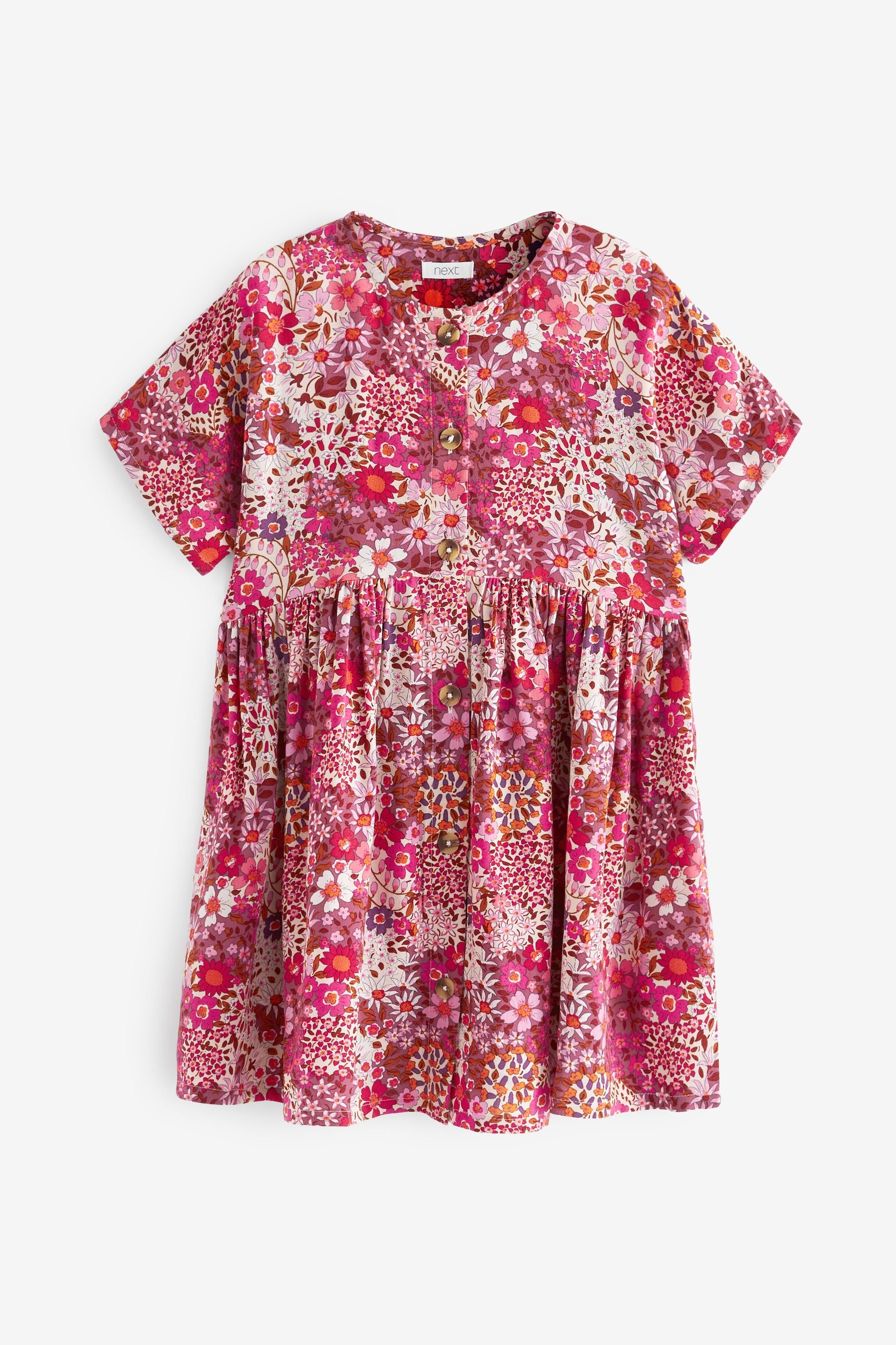 Pink Floral Relaxed Dress (3-16yrs)