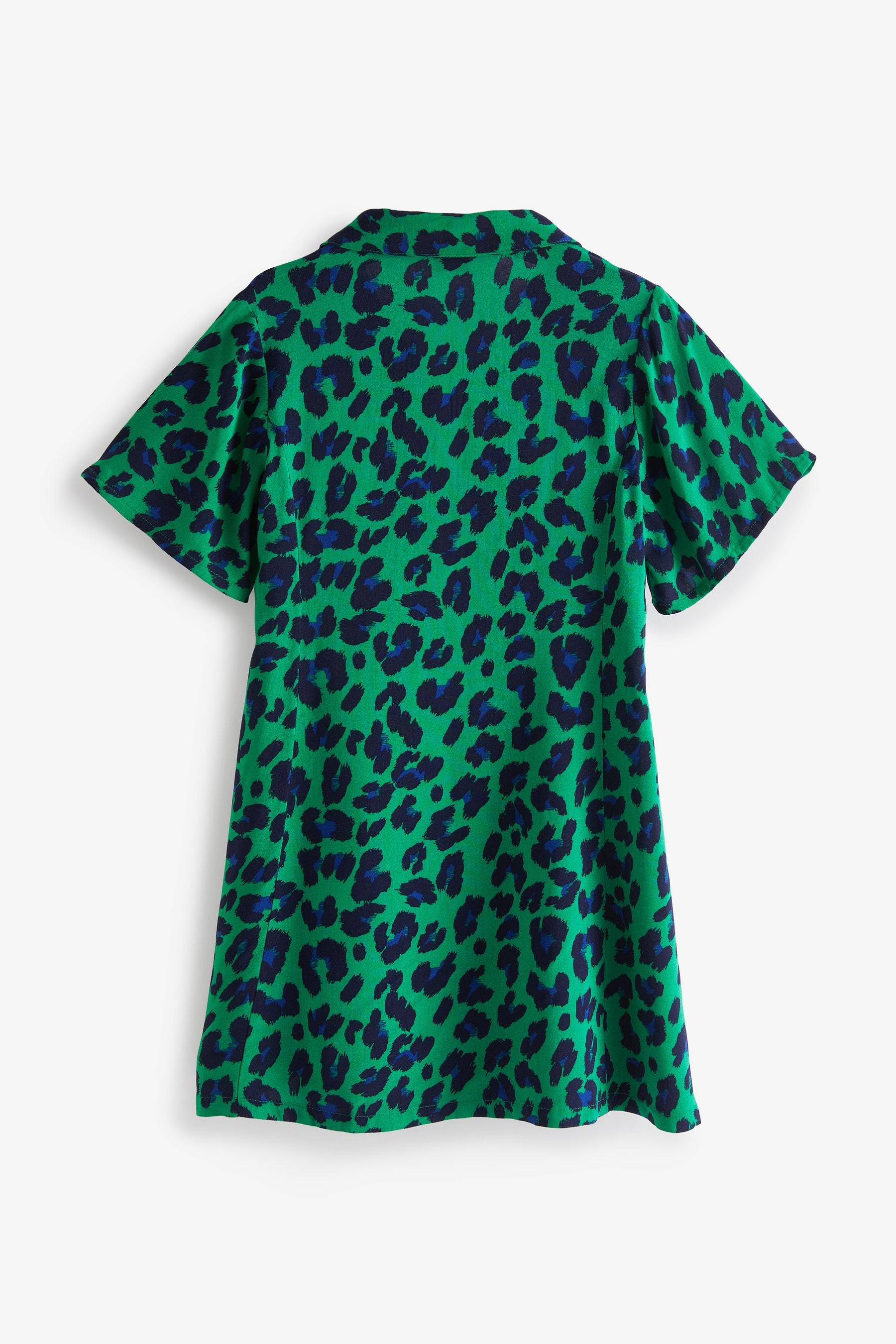 Green Animal Printed Shirt Dress (3-16yrs)