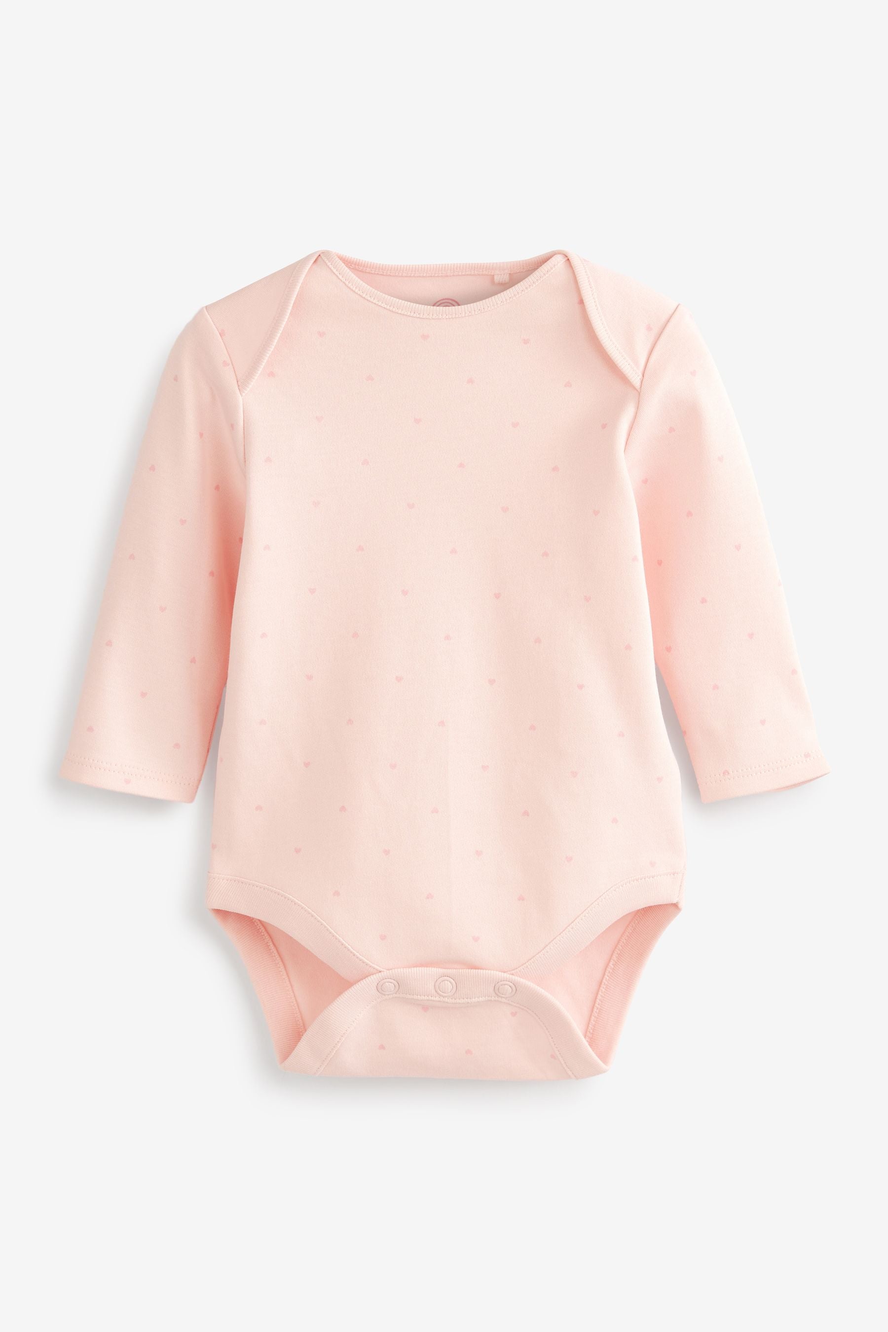 Pink/White Bunny 4 Pack Baby Long Sleeve Bodysuits